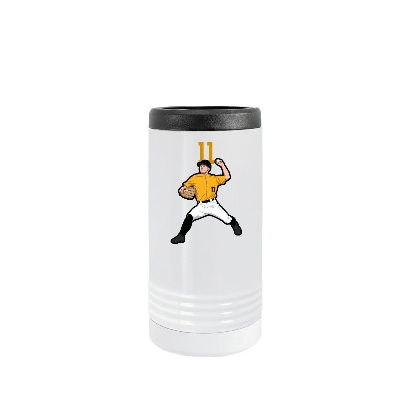Slim Beverage Holder — Number Top in White