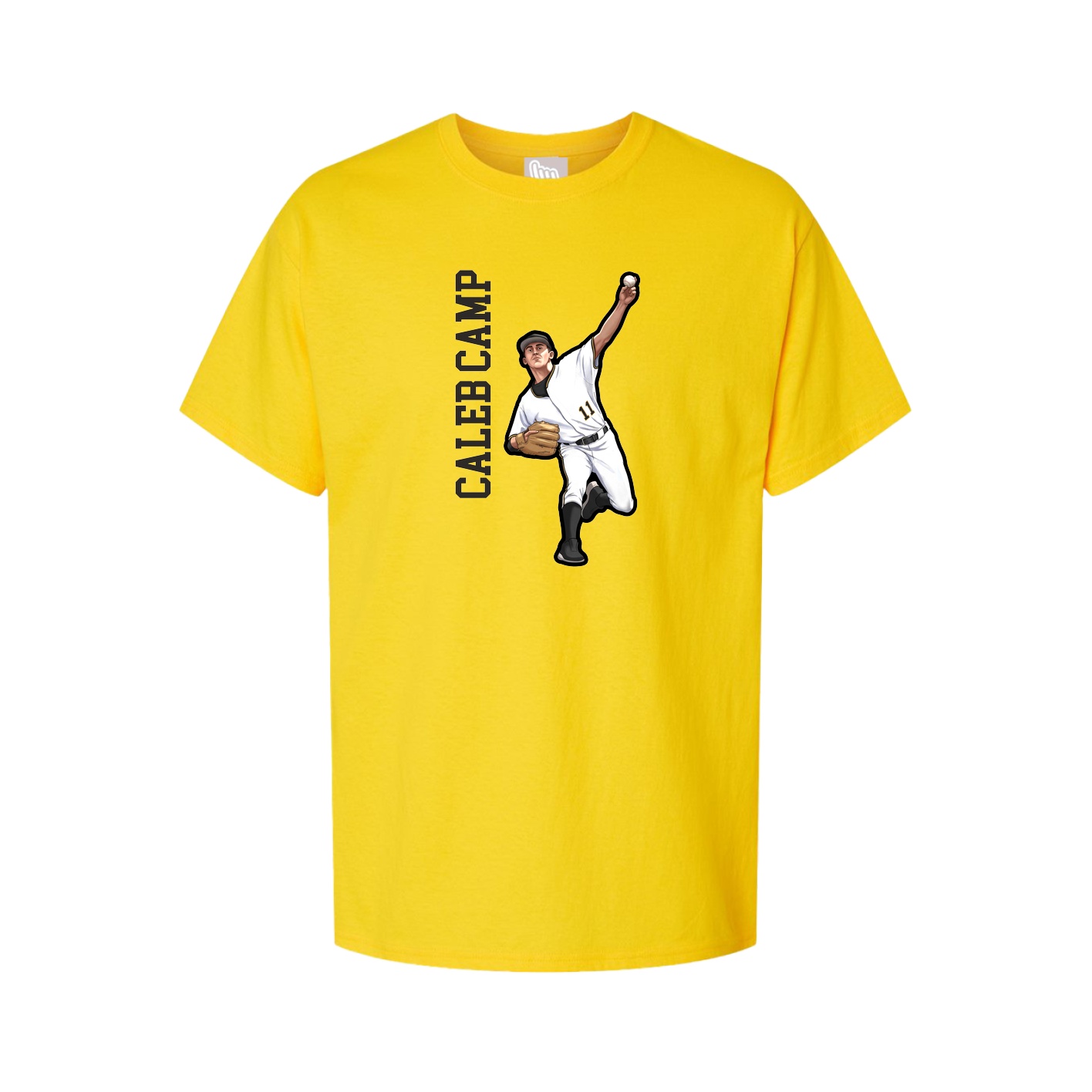 Youth Tee — Name Vertical in Gold