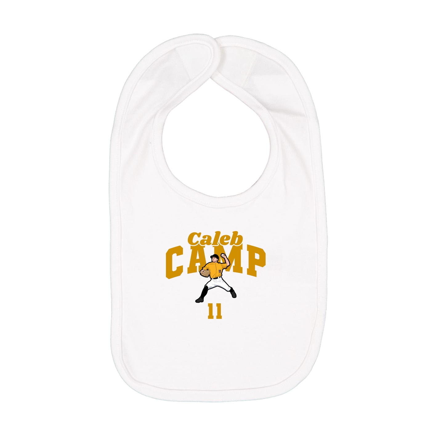 Infant Bib — Signature Arch in White