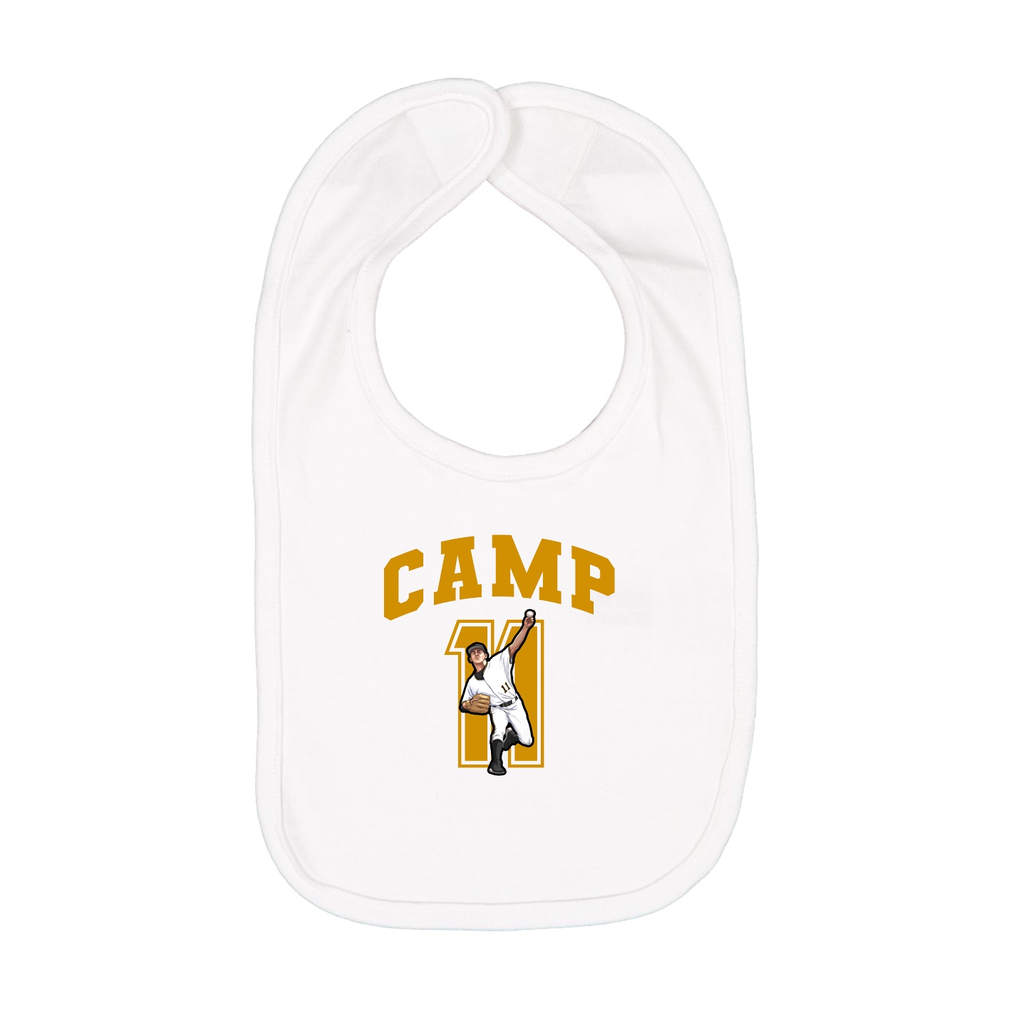Infant Bib — Number in White
