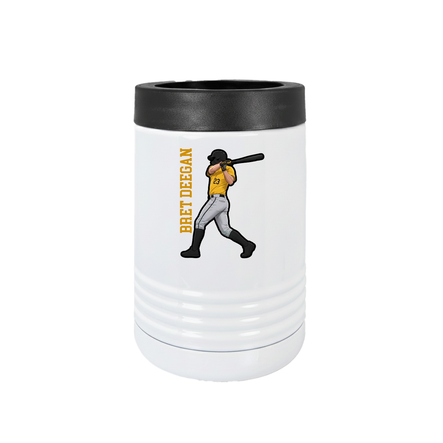 Beverage Holder — Name Vertical in White