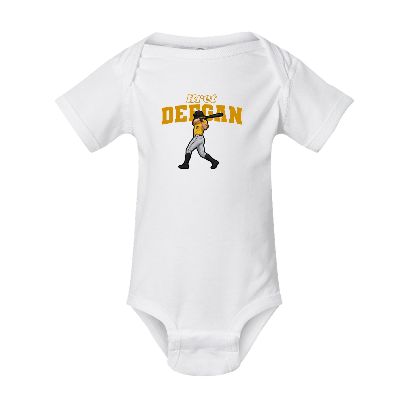 Baby Onesie — Name Arch in White