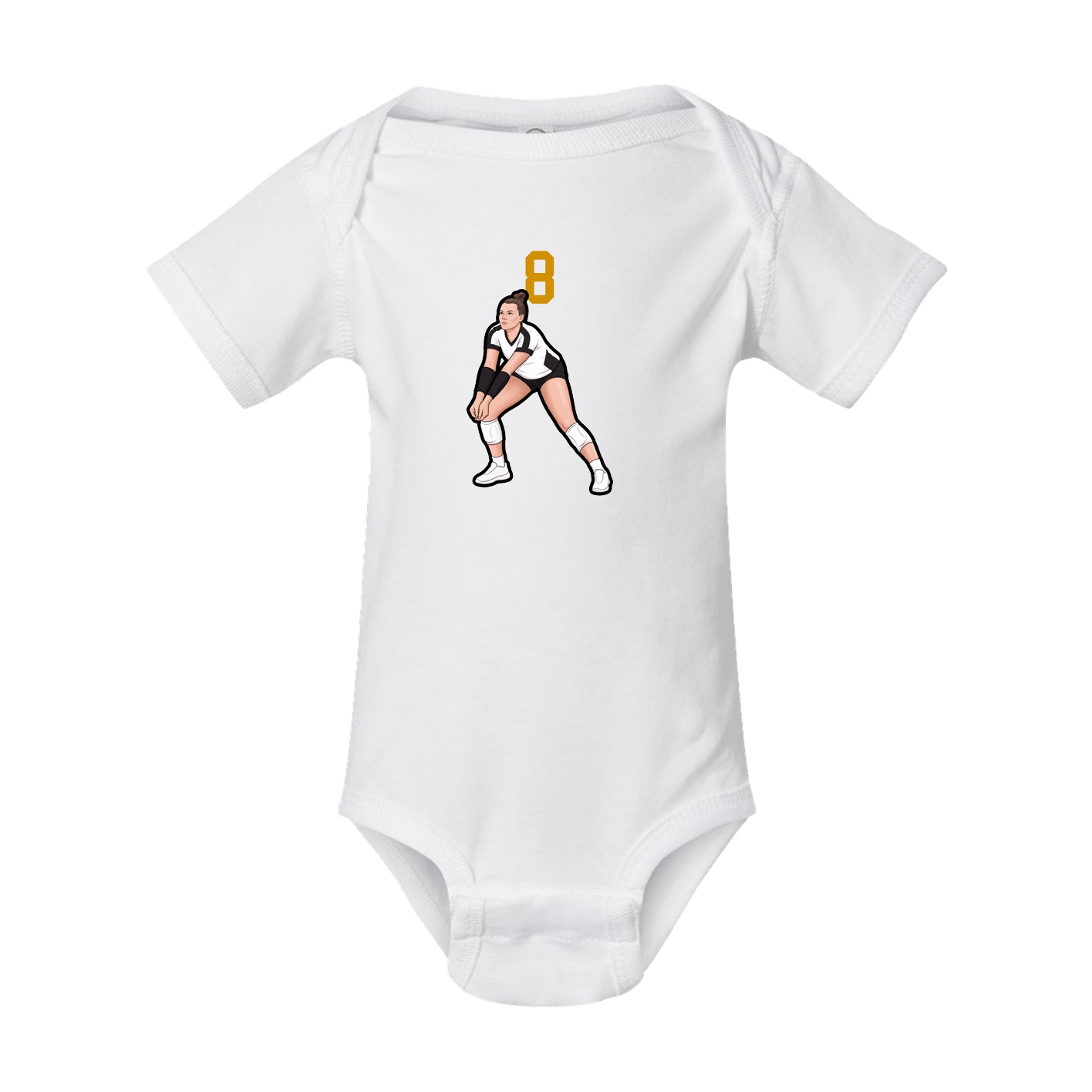 Baby Onesie — Number Top in White
