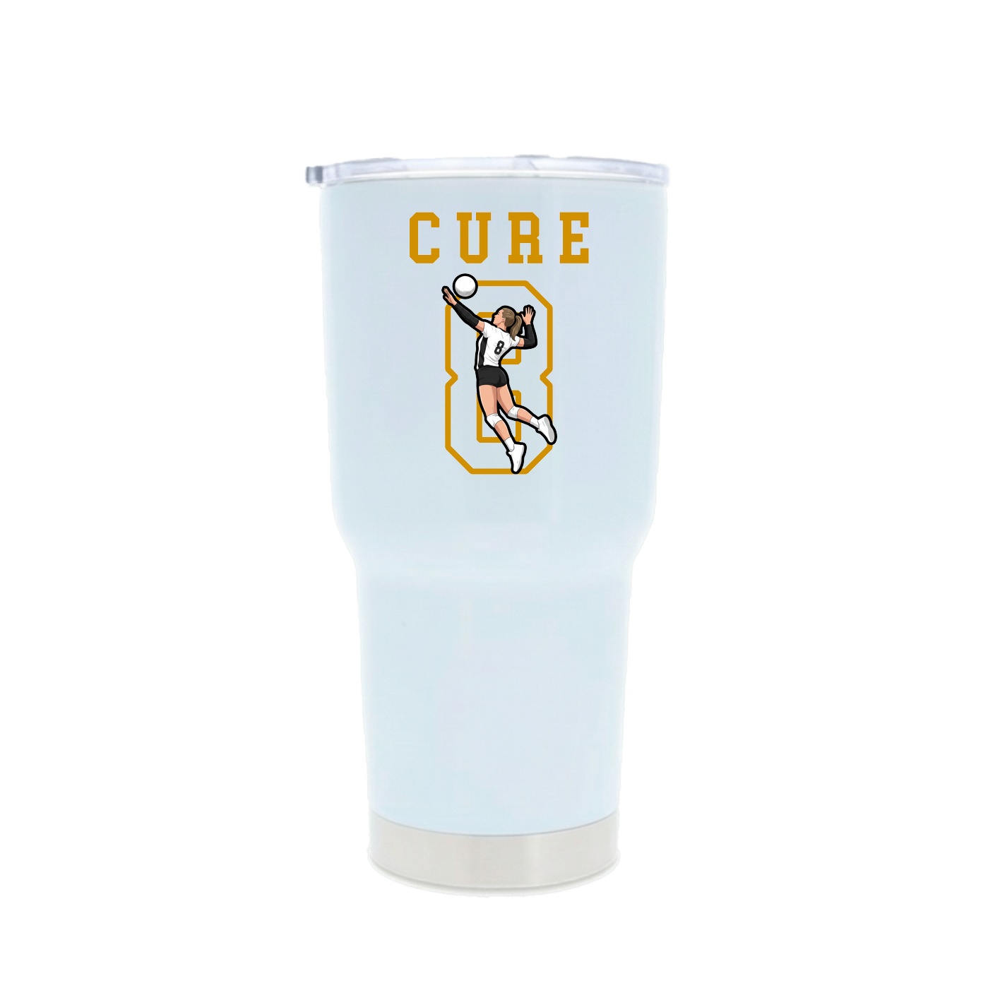 30oz Stainless Steel Tumbler — Shirsey in White