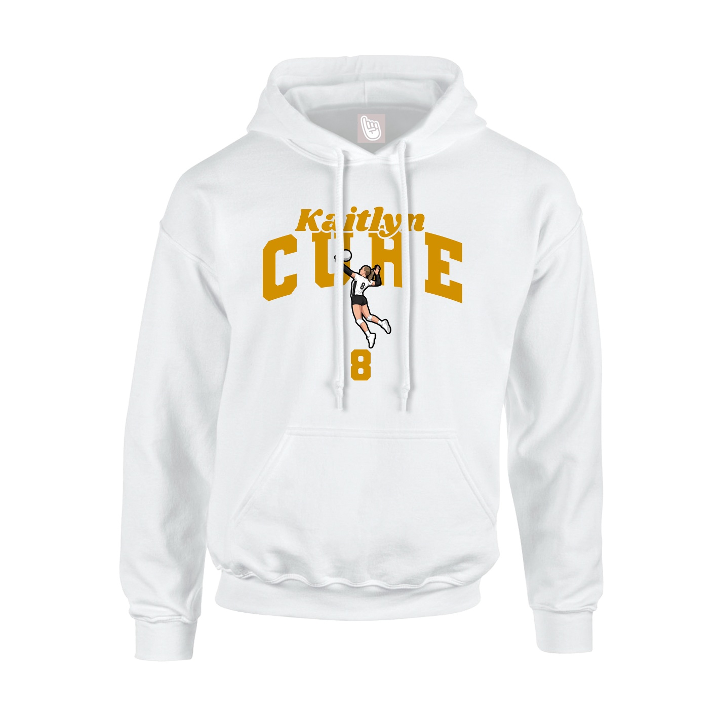 Youth Hoodie — Signature Arch in White