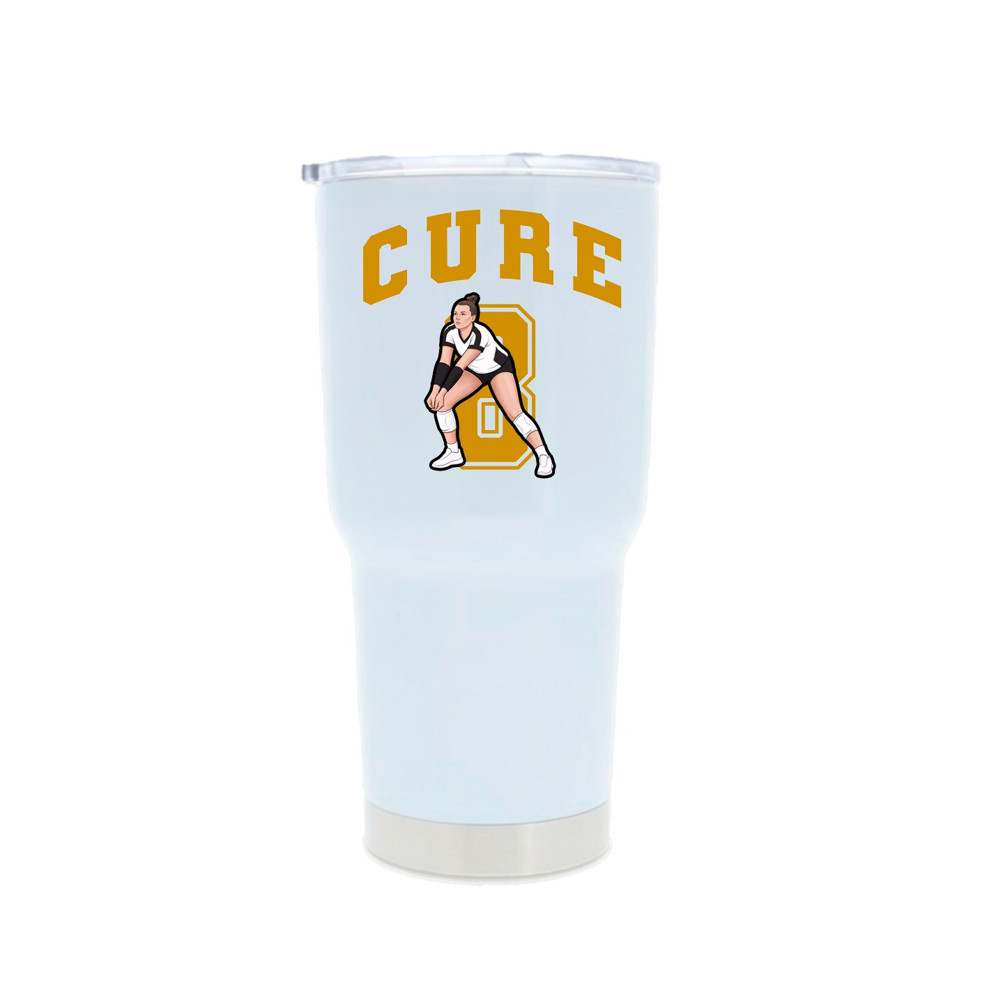 30oz Stainless Steel Tumbler — Number in White