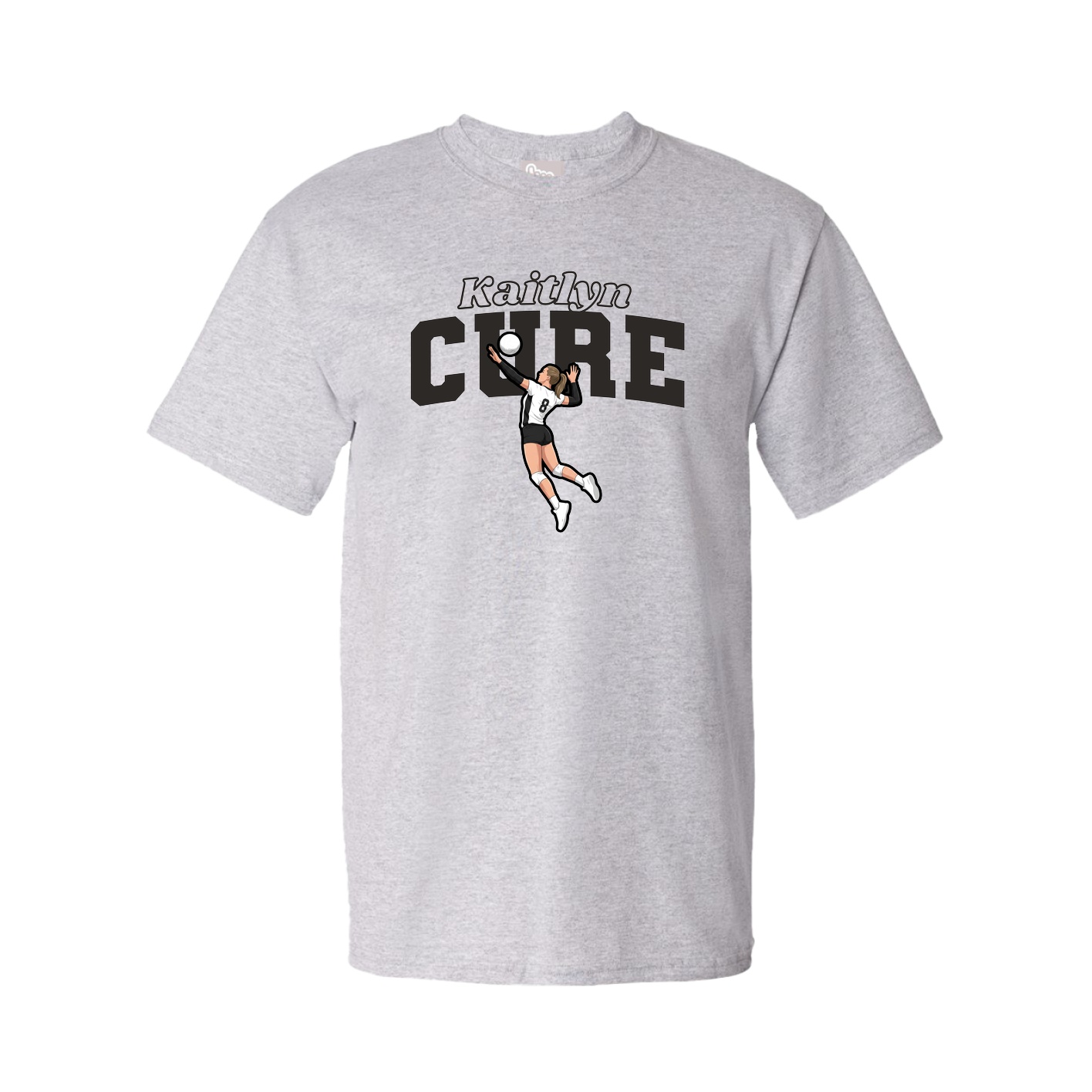 Youth Tee — Name Arch in Grey