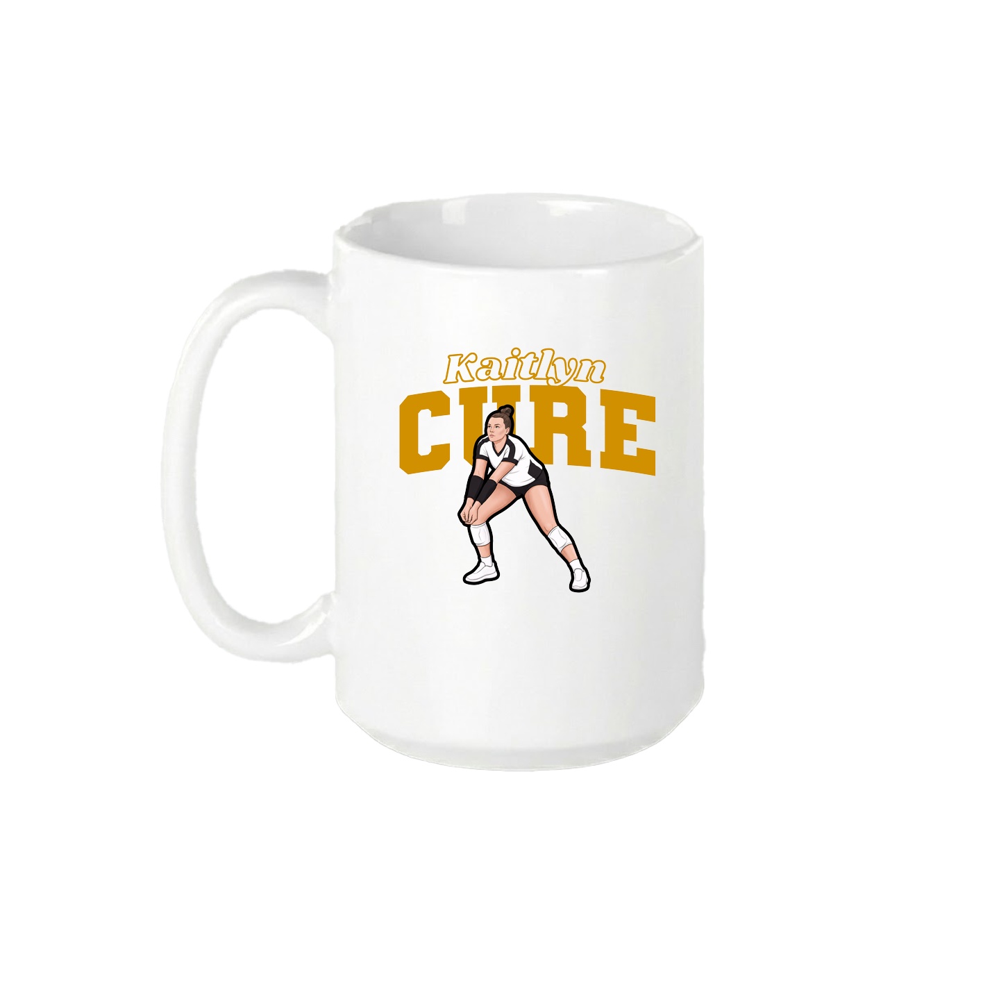 15oz Coffee Mug — Name Arch in White