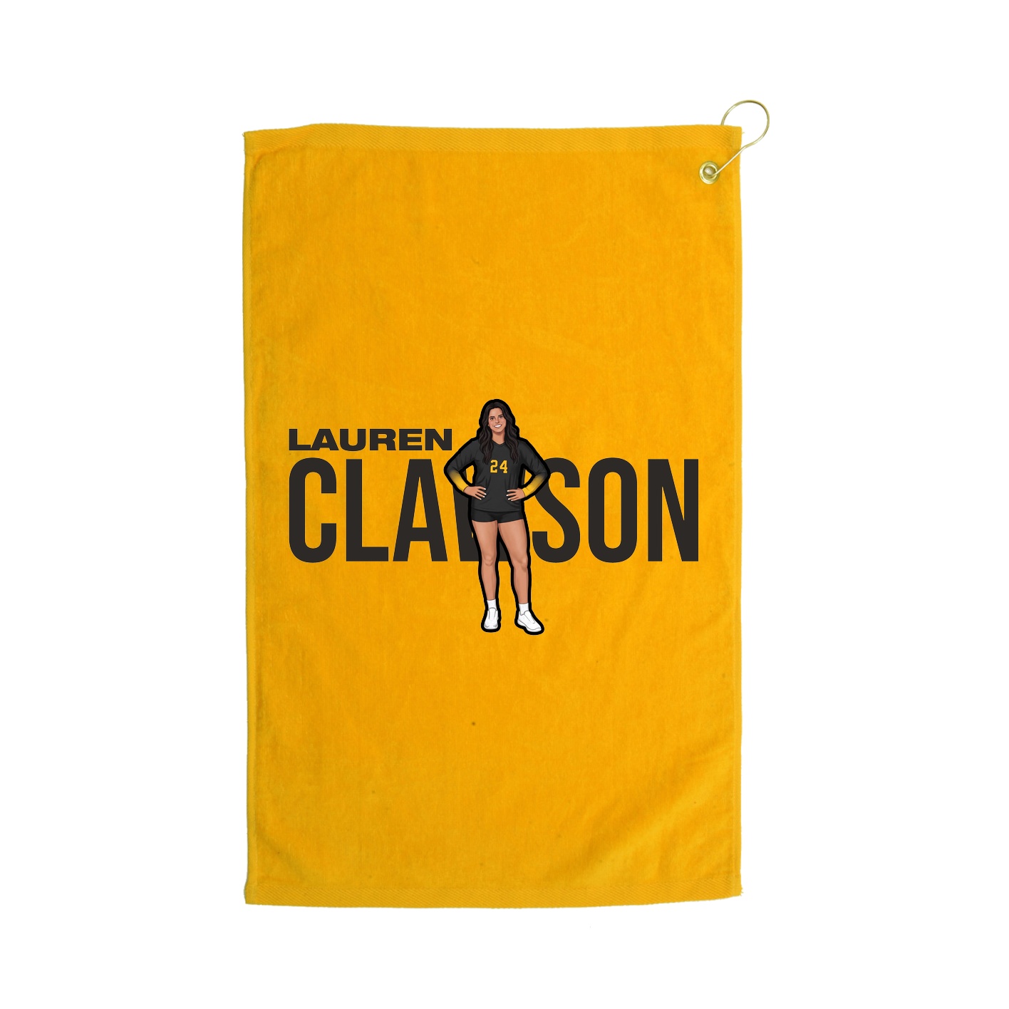 Golf Towel — Player Name in Gold