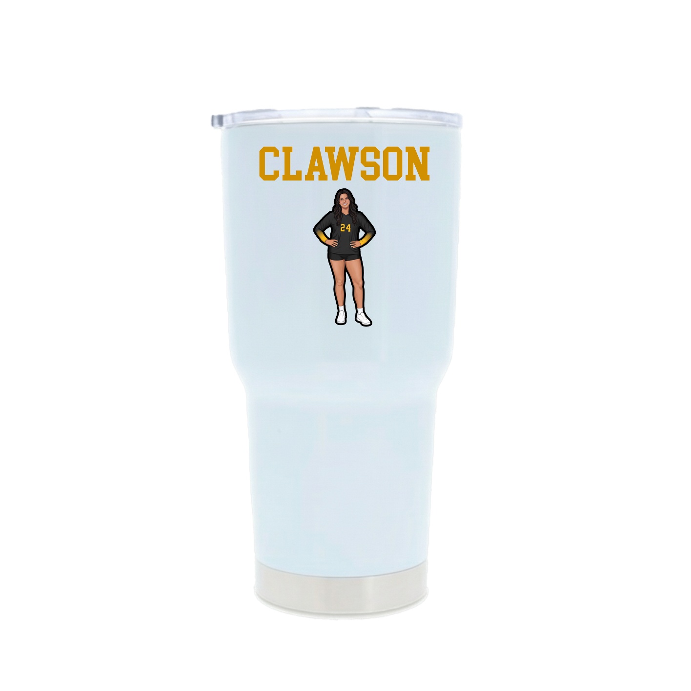 30oz Stainless Steel Tumbler — Shirsey in White