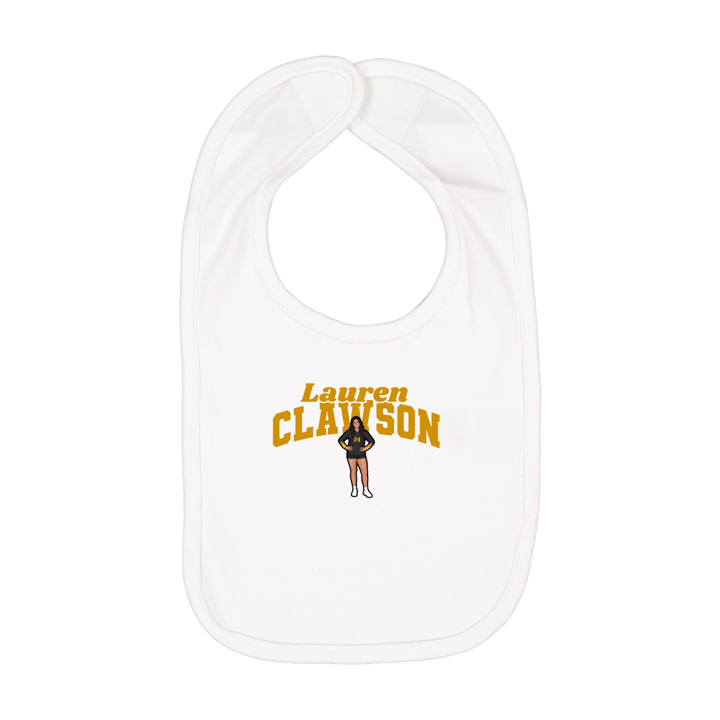 Infant Bib — Signature Arch in White