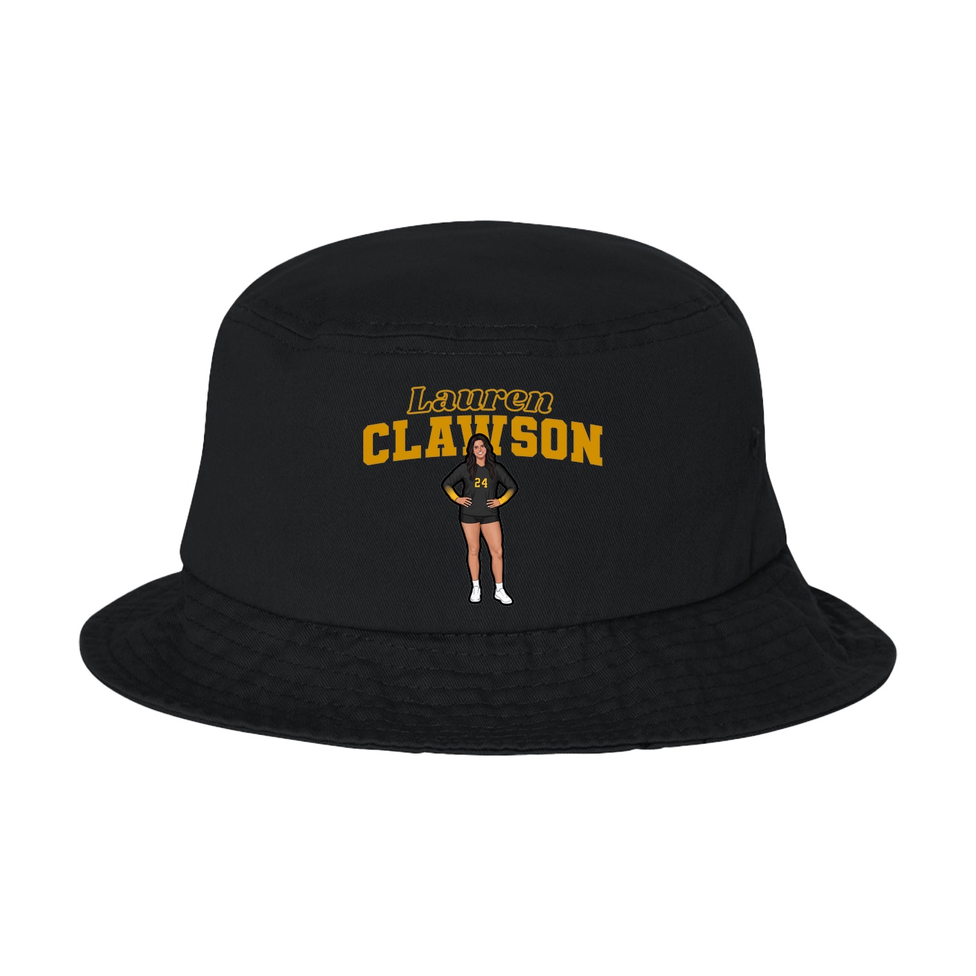 Bucket Cap — Name Arch in Black