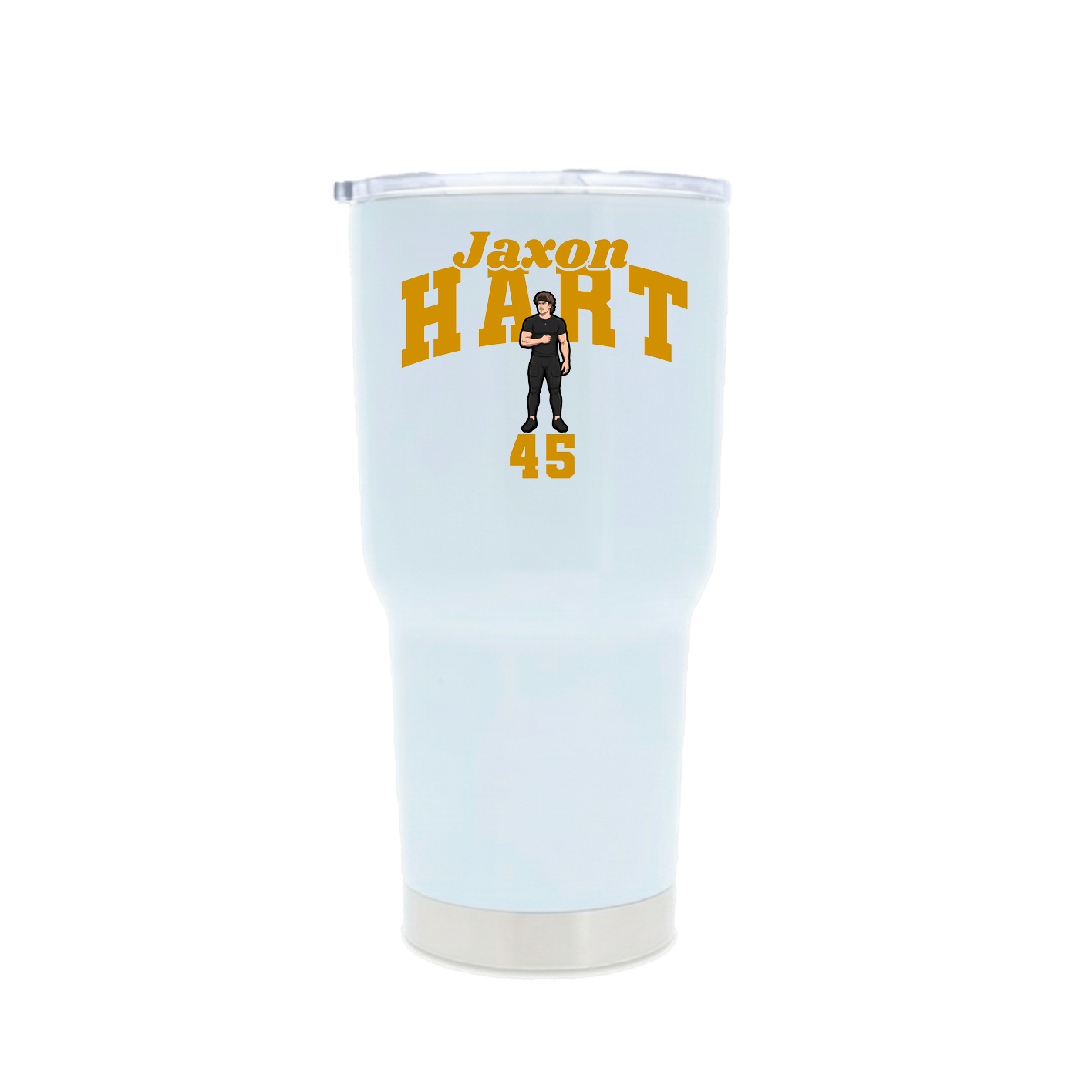 30oz Stainless Steel Tumbler — Signature Arch in White