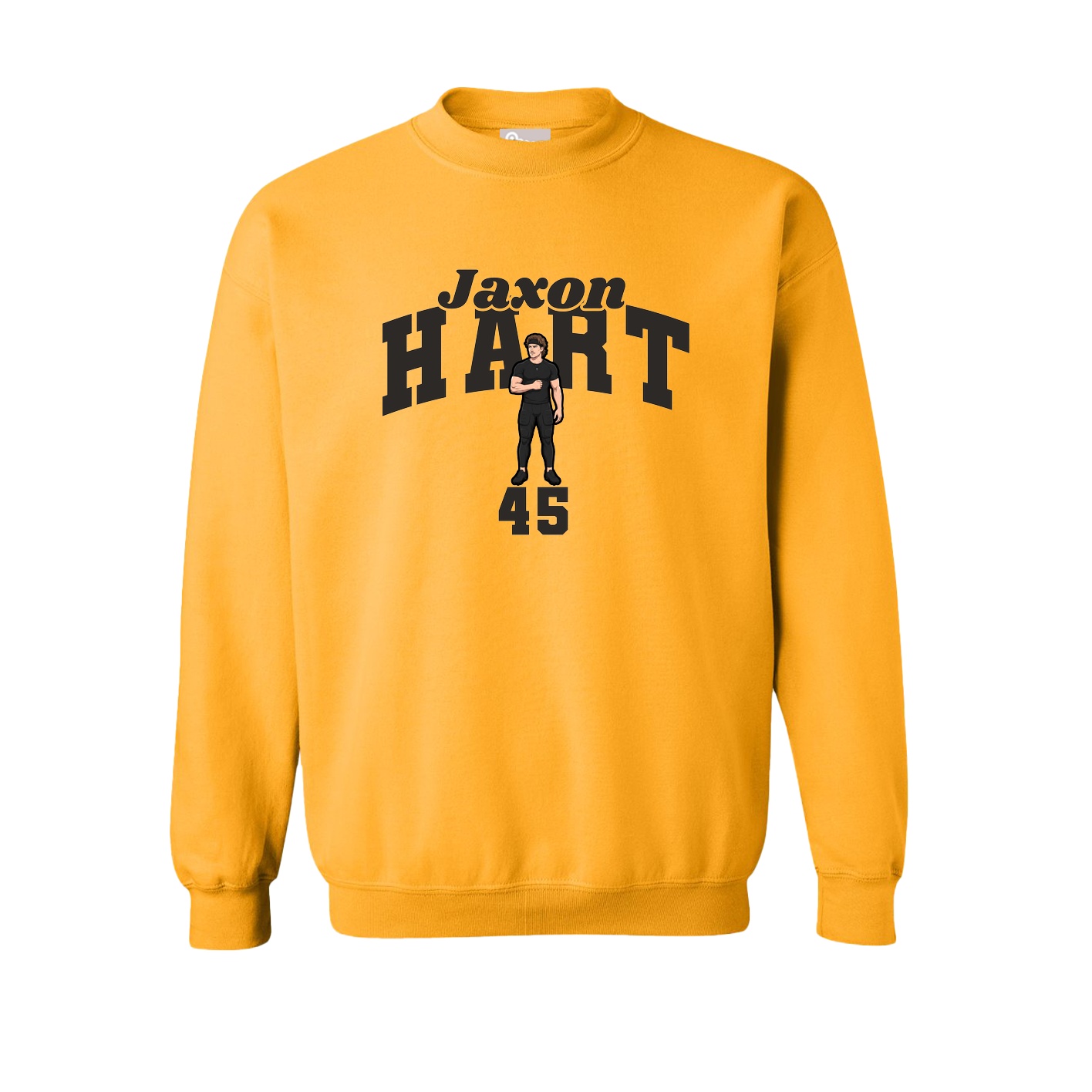 Fleece Crew — Signature Arch in Gold