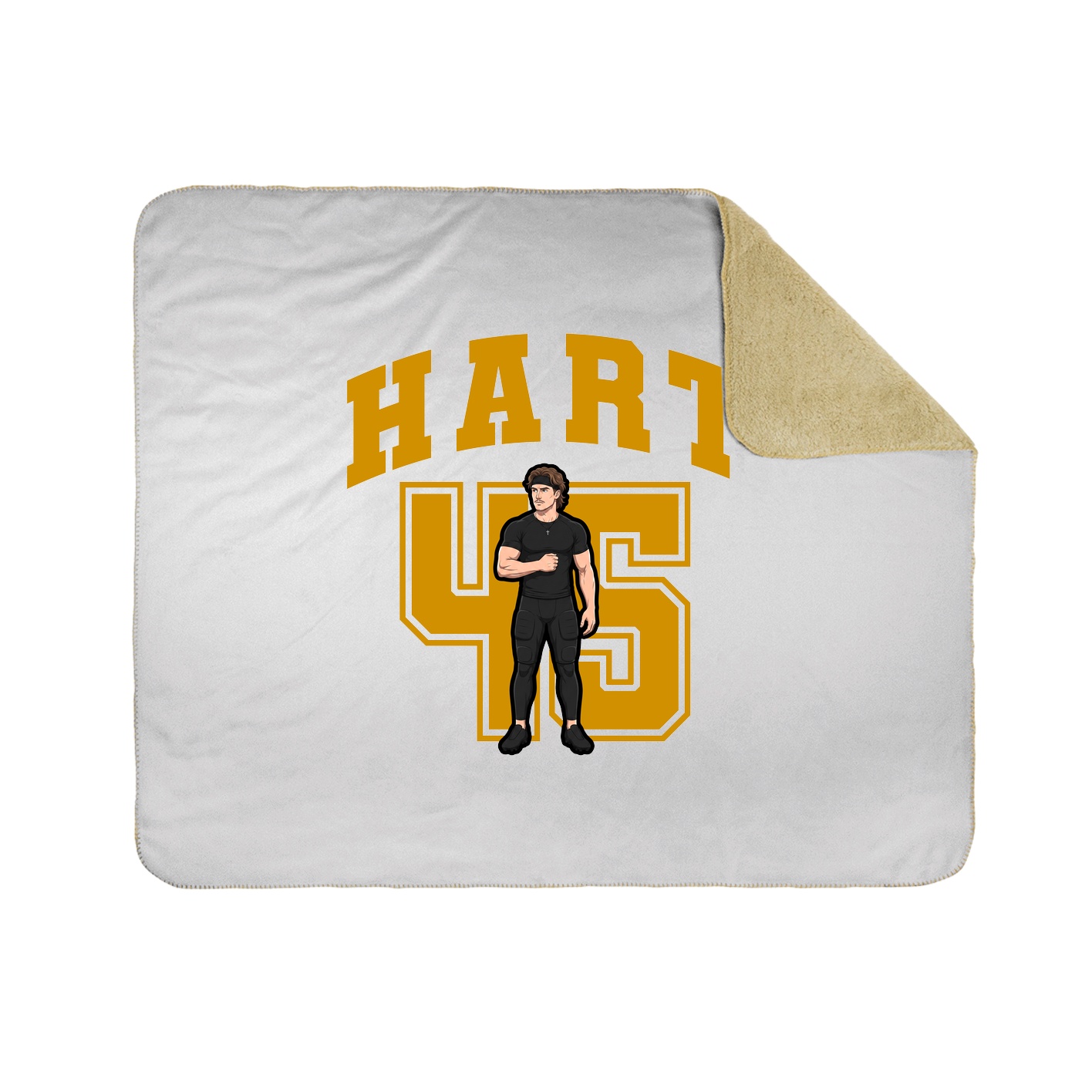 Throw Blanket — Number in White