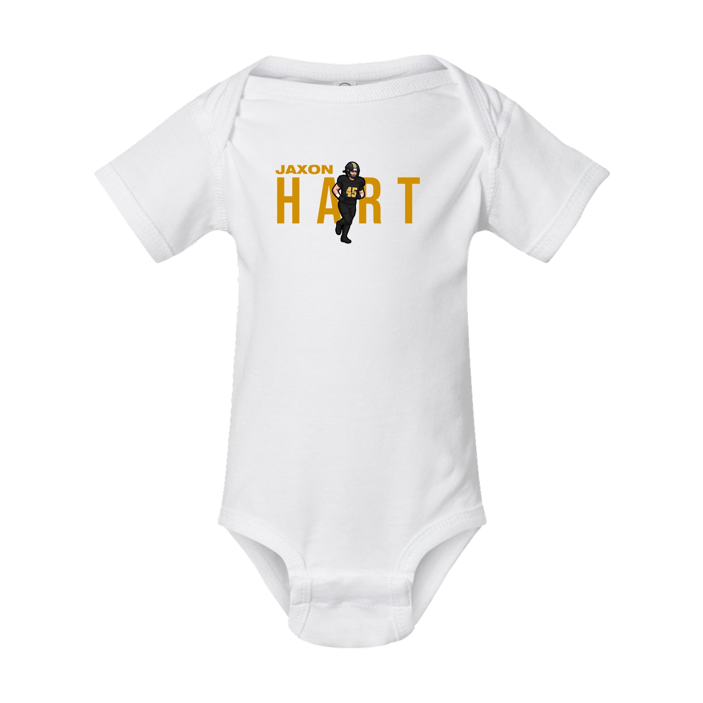 Baby Onesie — Player Name in White