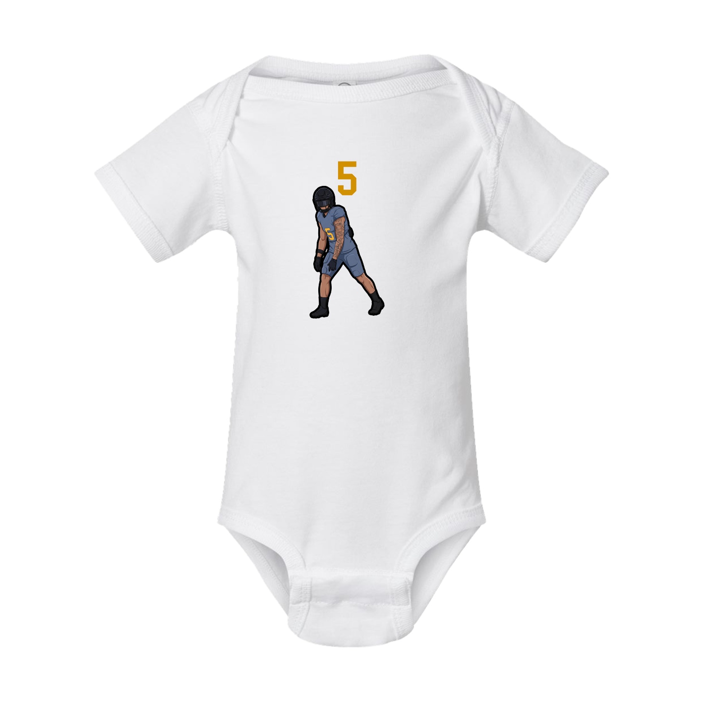 Baby Onesie — Number Top in White
