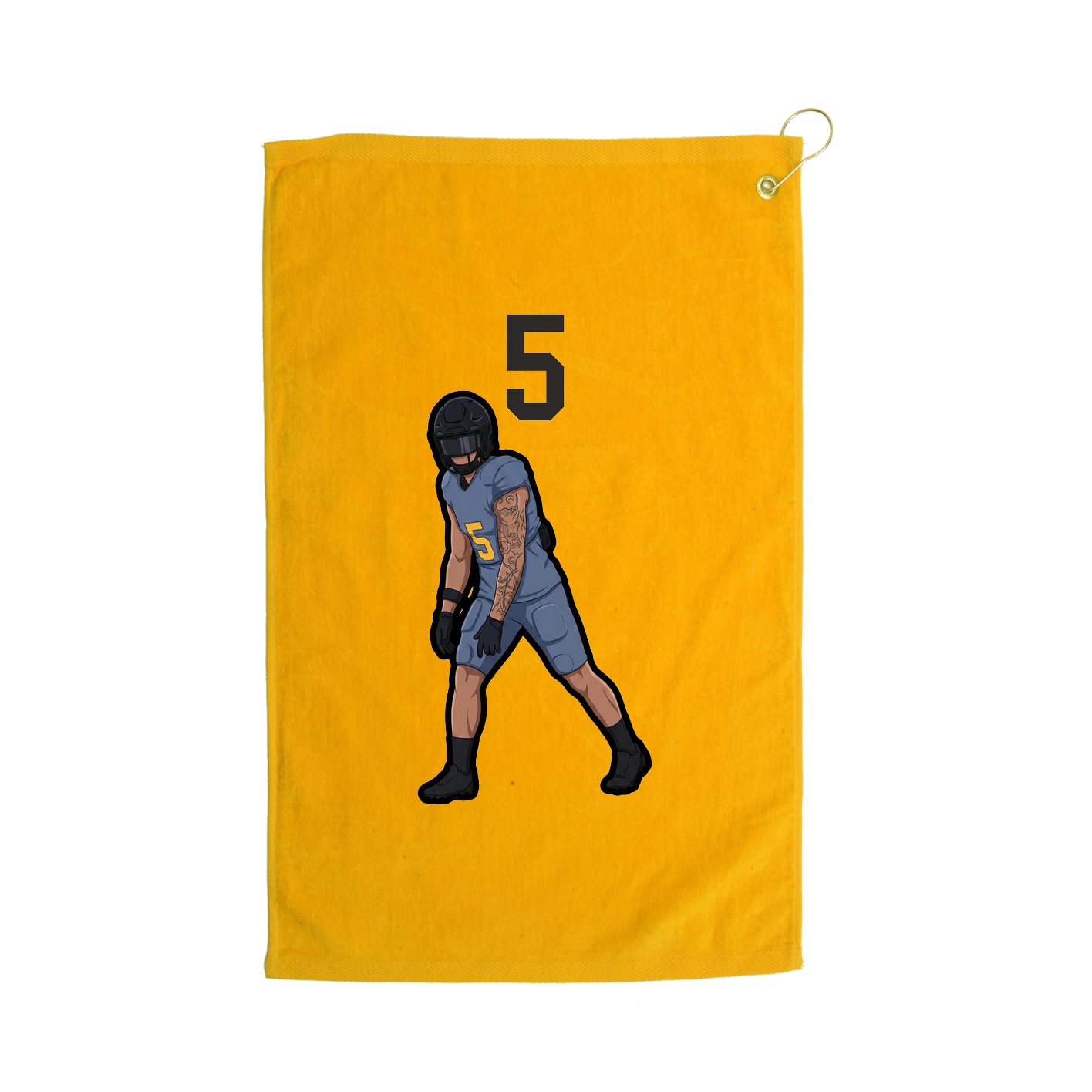 Golf Towel — Number Top in Gold