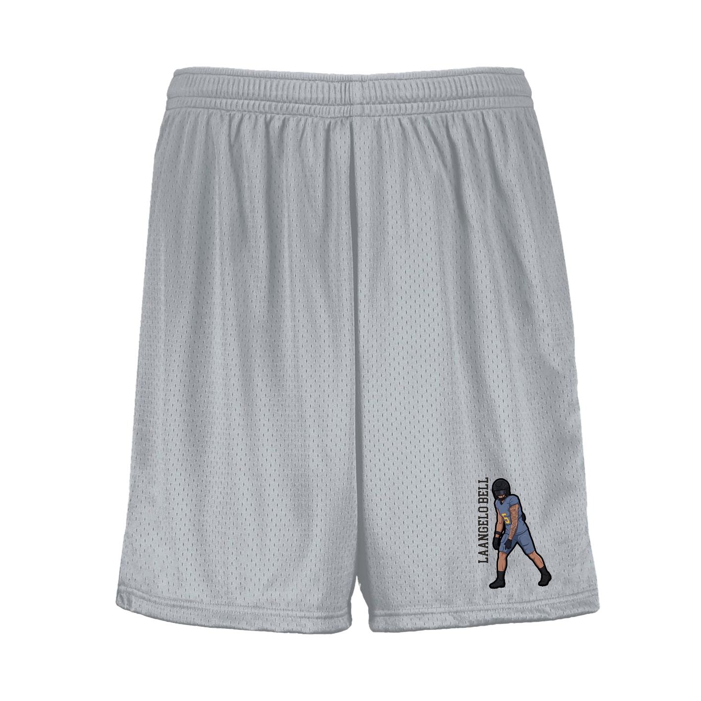 Shorts — Name Vertical in Silver