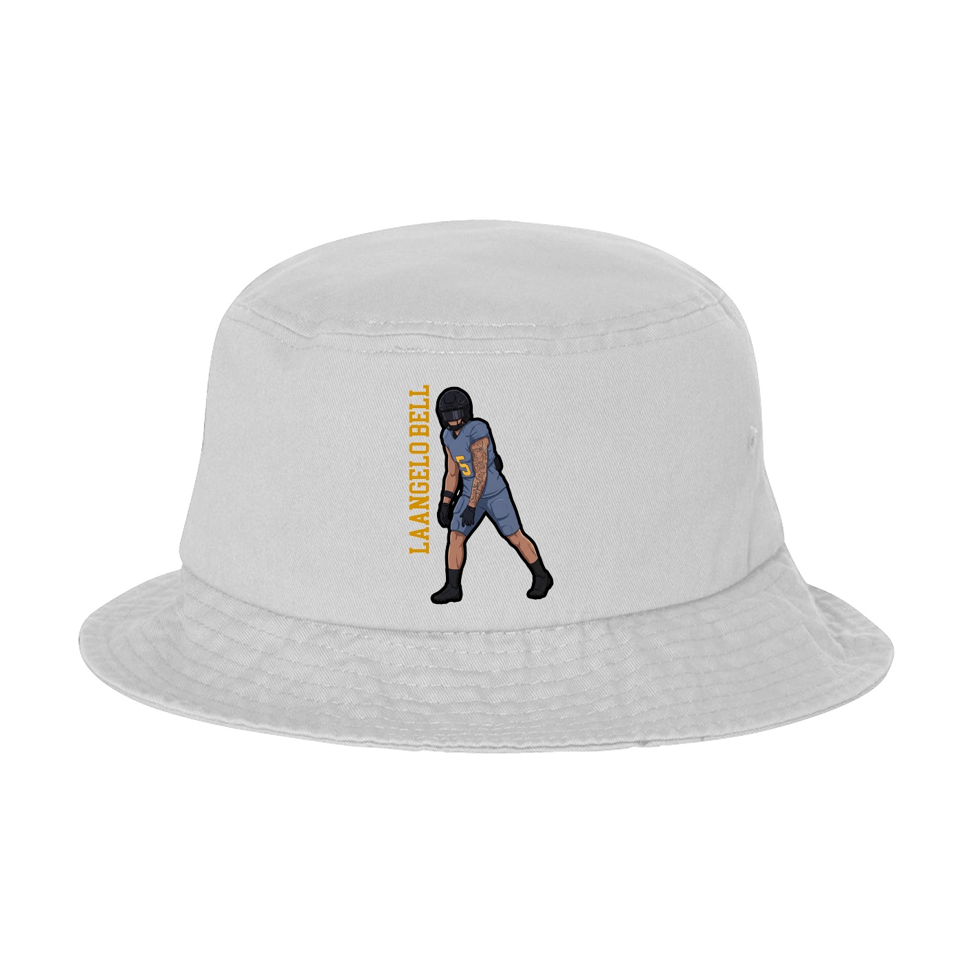 Bucket Cap — Name Vertical in White