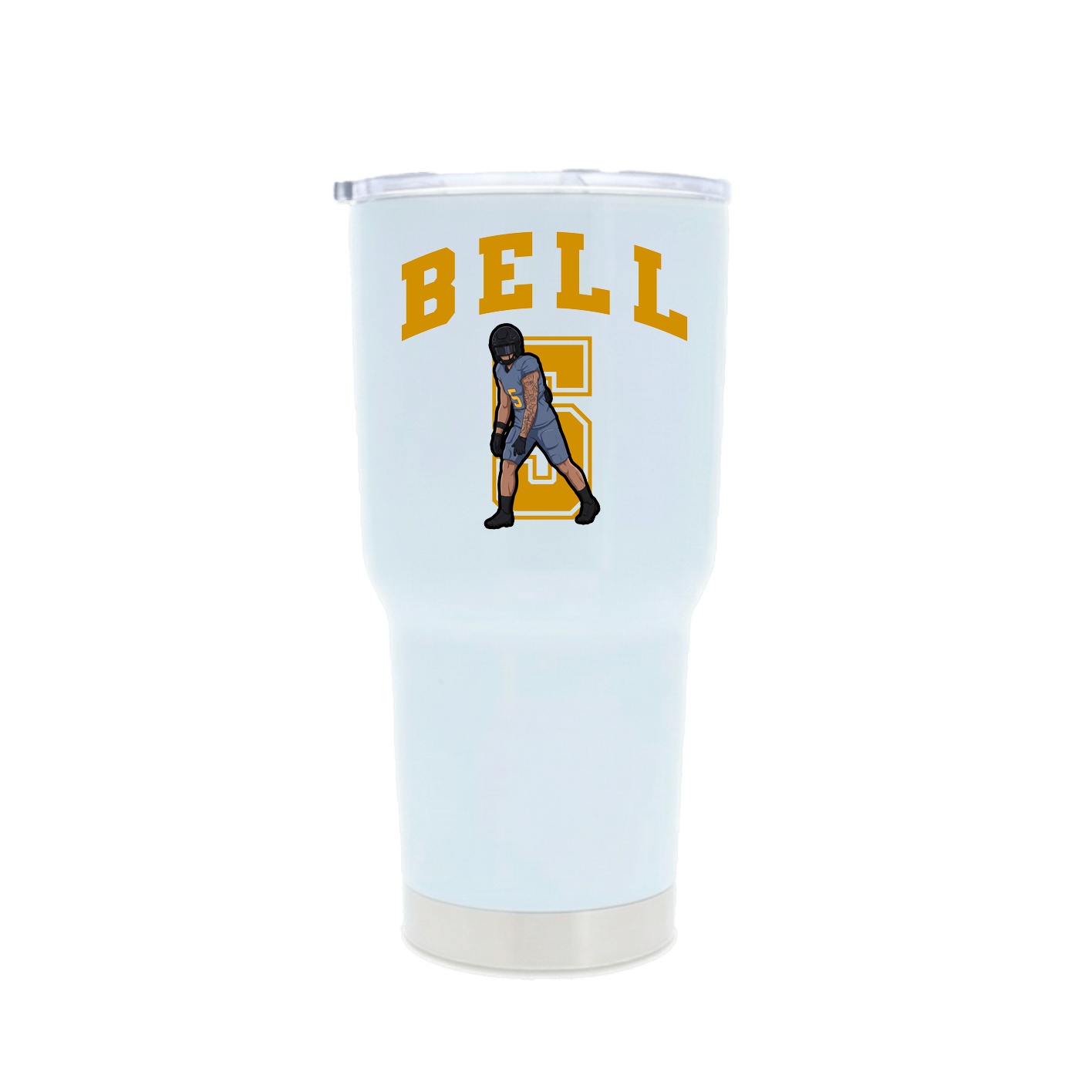 30oz Stainless Steel Tumbler — Number in White