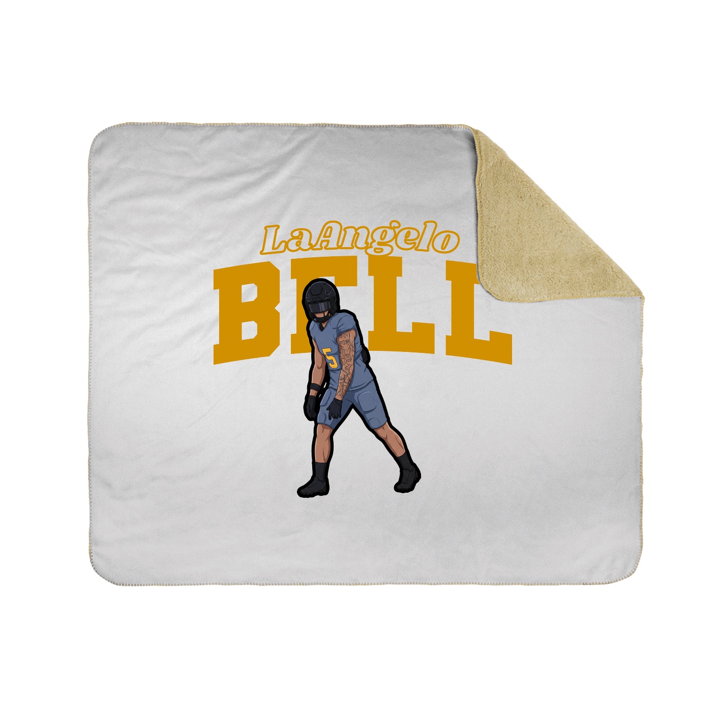 Throw Blanket — Name Arch in White
