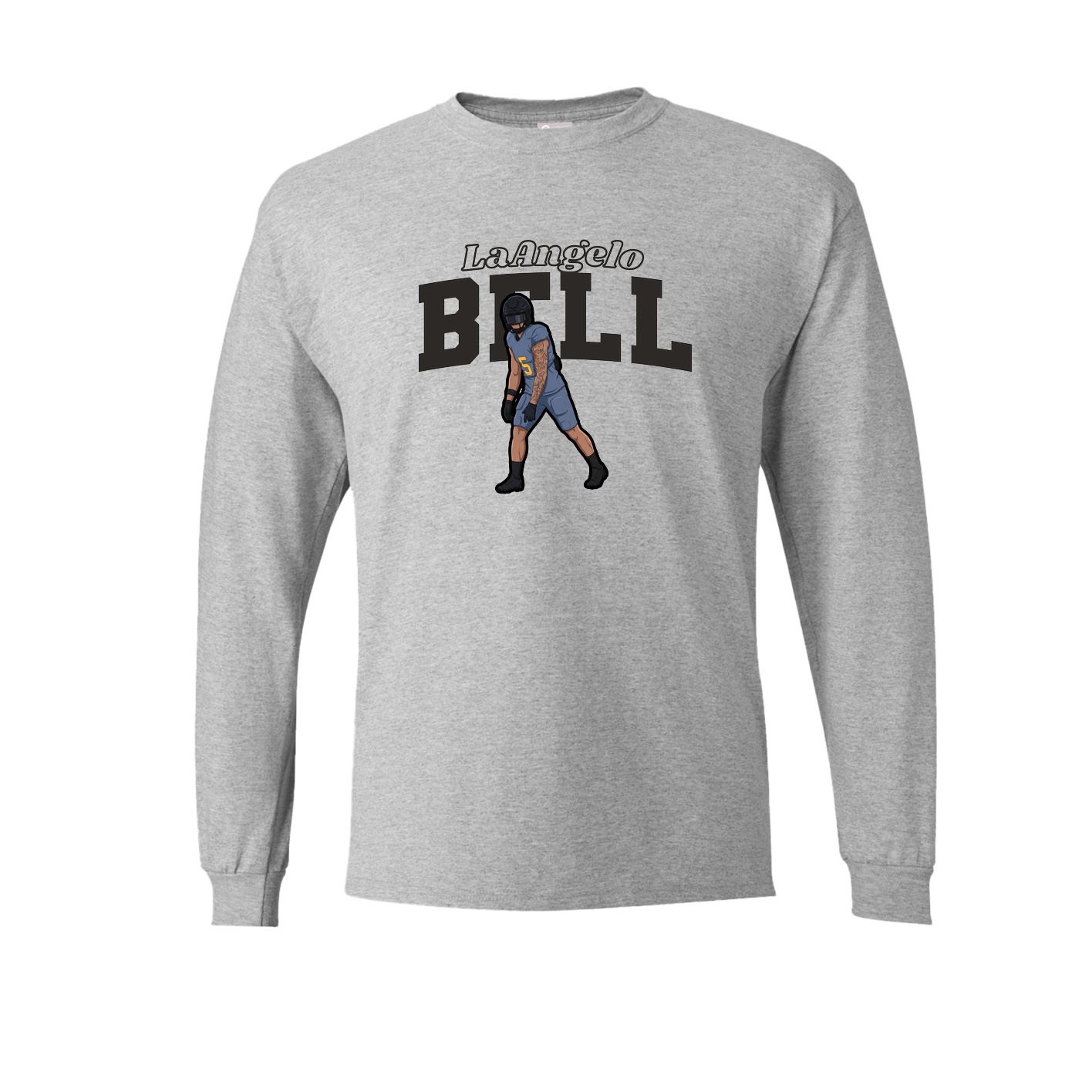 Long Sleeve Tee — Name Arch in Grey