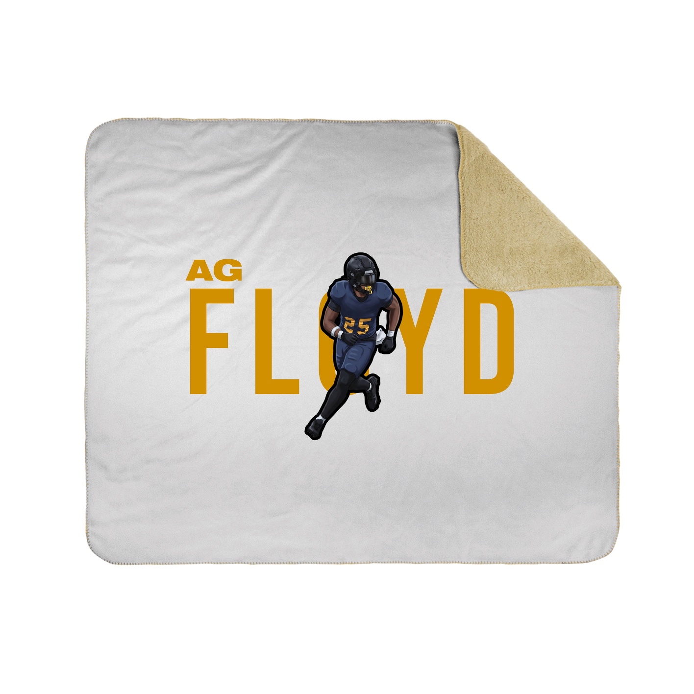 Throw Blanket — Player Name in White