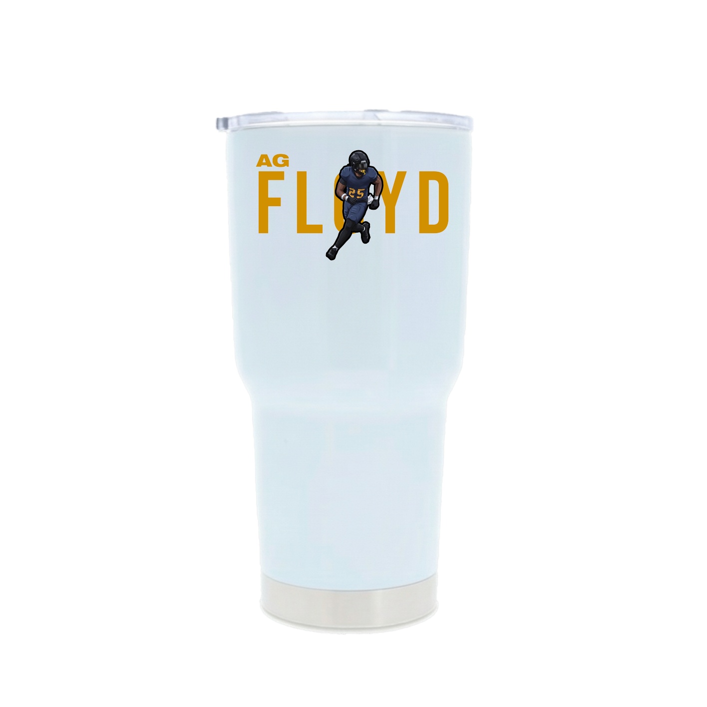 30oz Stainless Steel Tumbler — Player Name in White