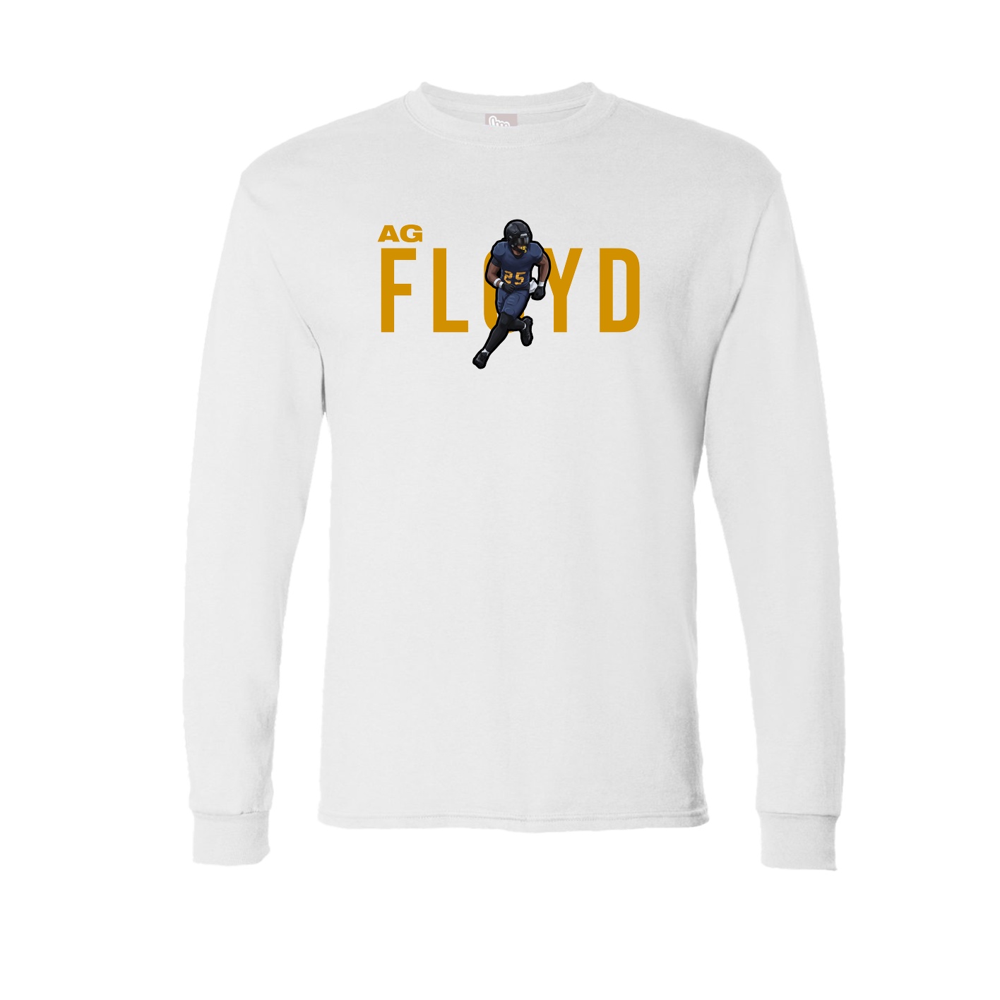 Long Sleeve Tee — Player Name in White