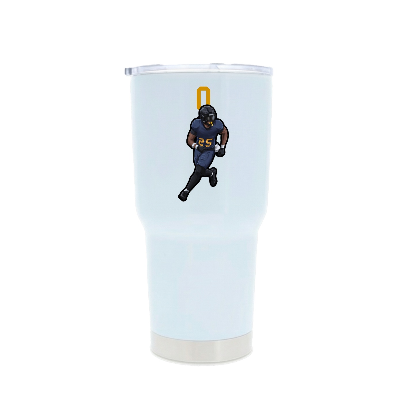 30oz Stainless Steel Tumbler — Number Top in White