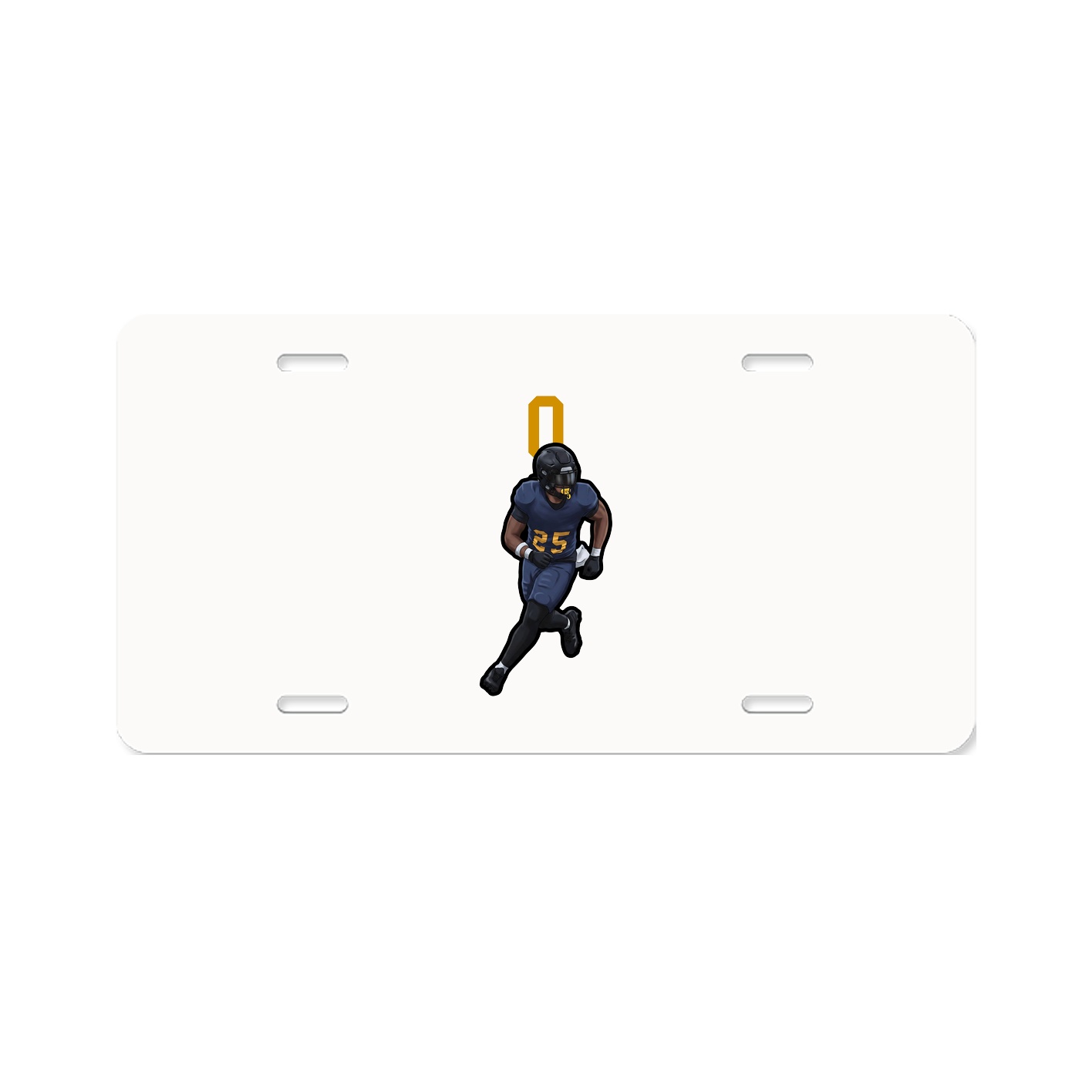 License Plate — Number Top in Classic