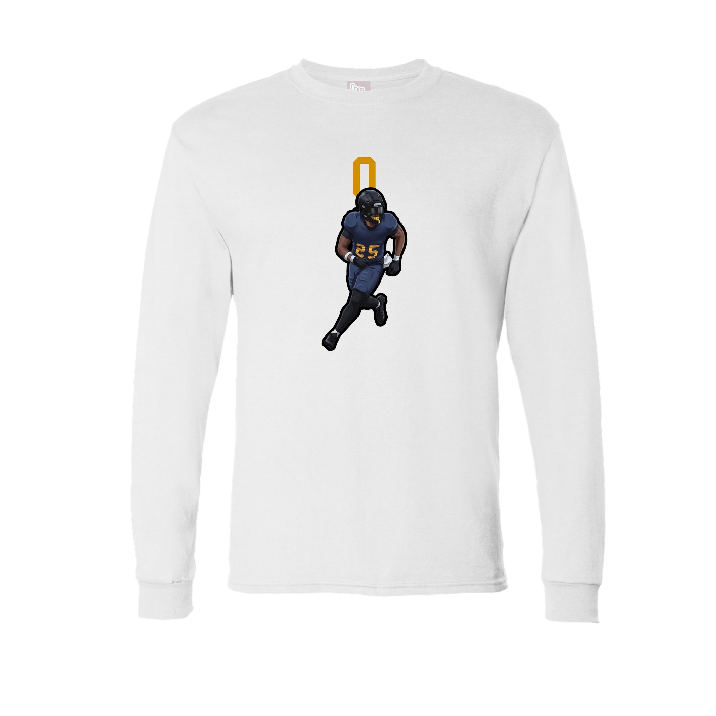 Long Sleeve Tee — Number Top in White