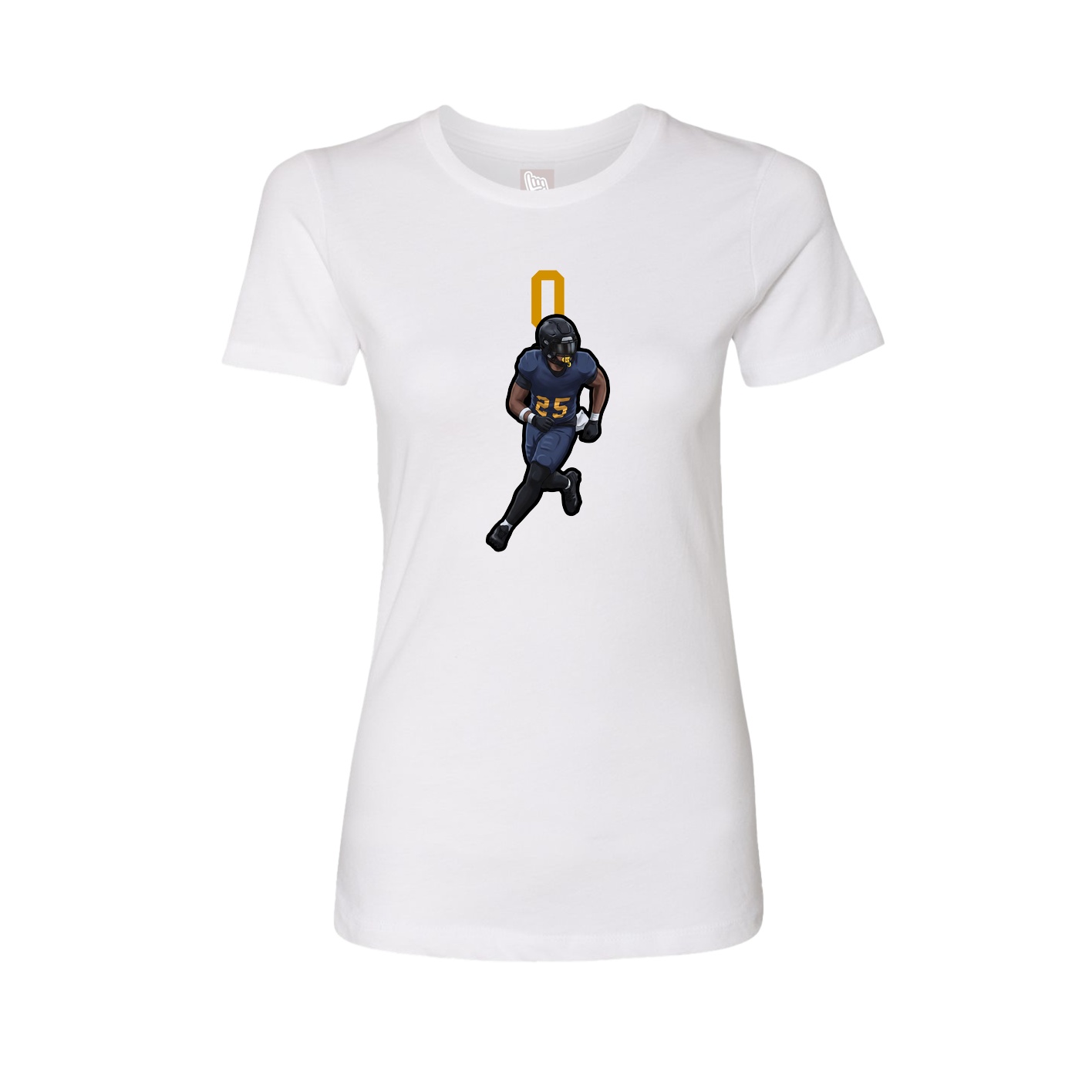 Fitted Women's Tee — Number Top in White