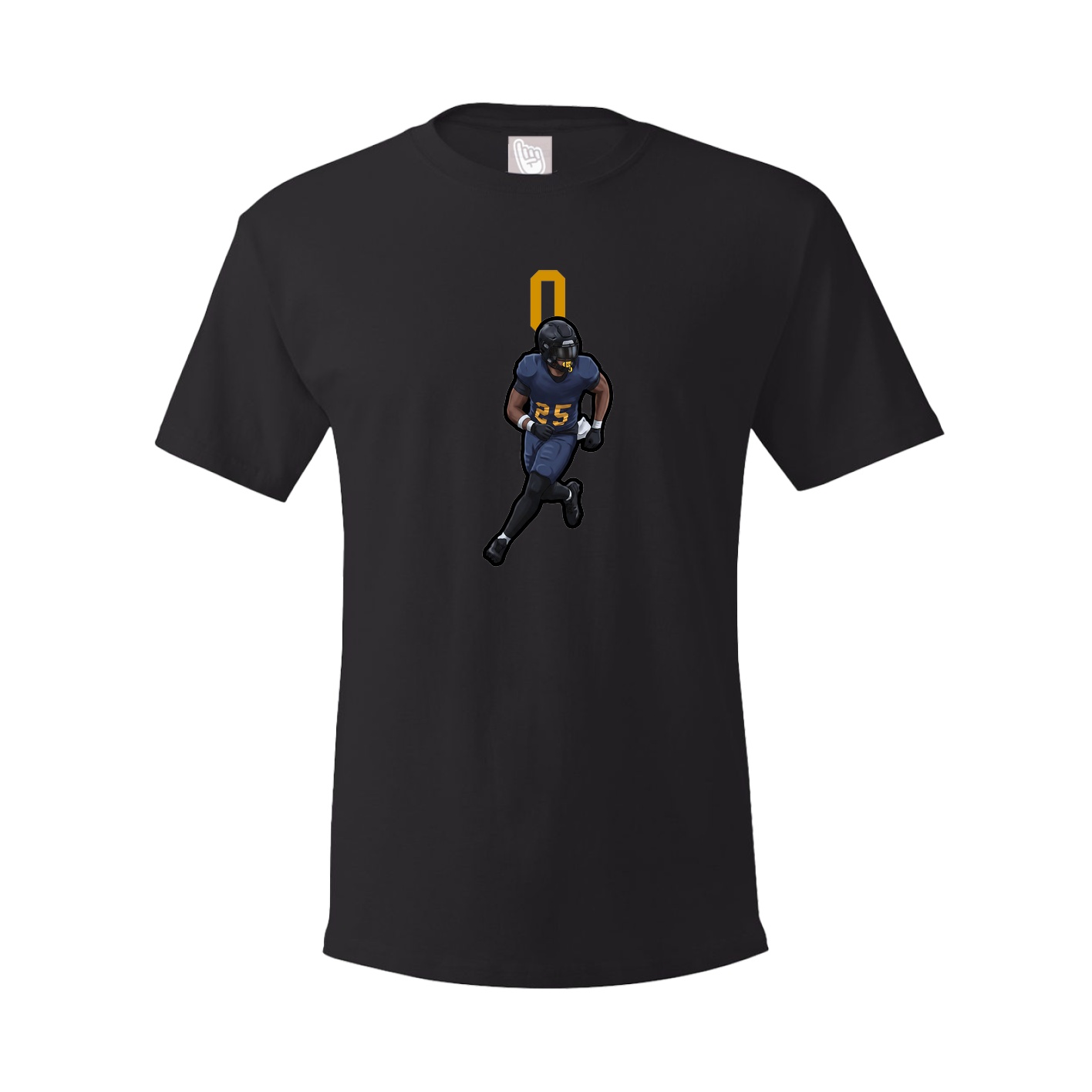 Youth Tee — Number Top in Black