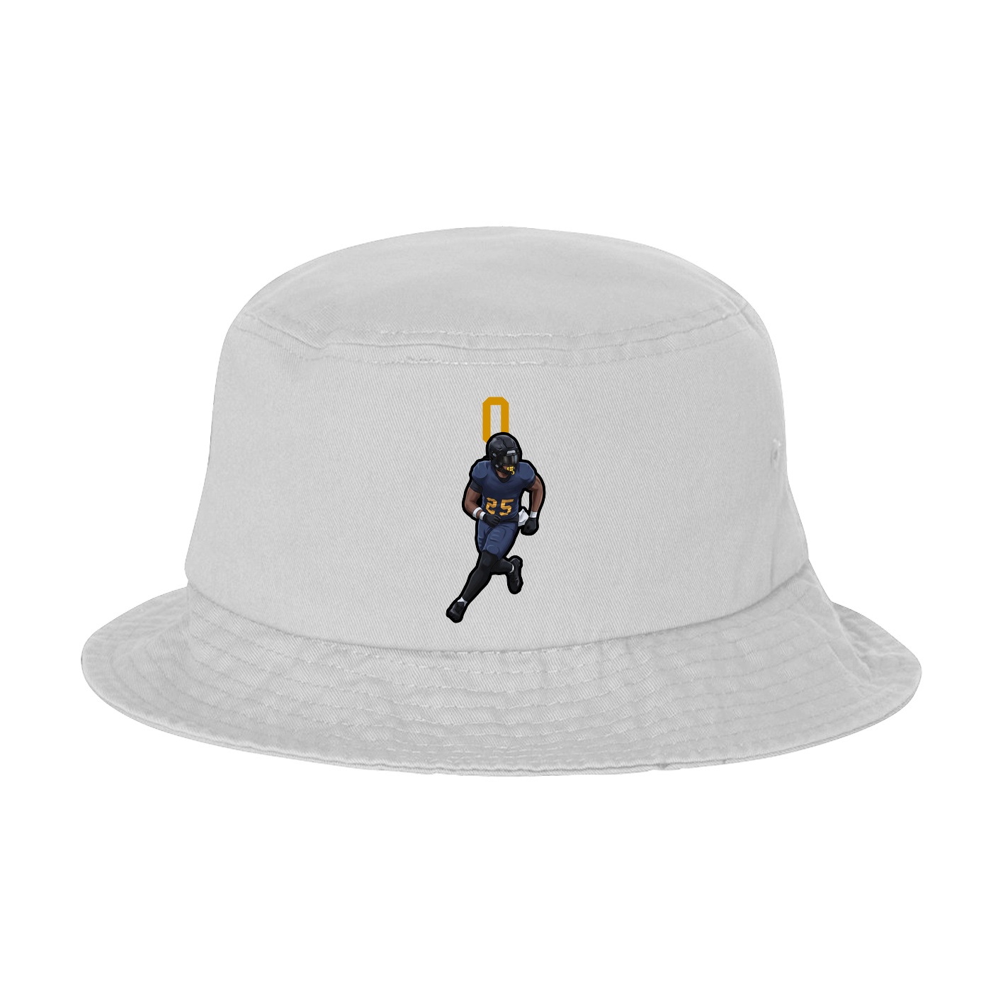 Bucket Cap — Number Top in White