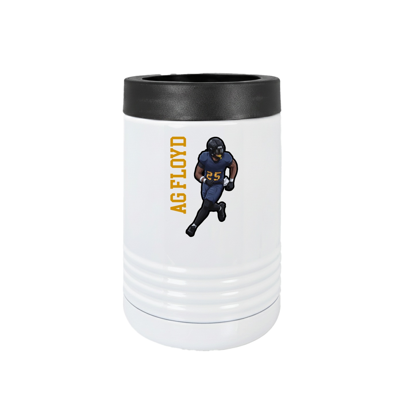 Beverage Holder — Name Vertical in White