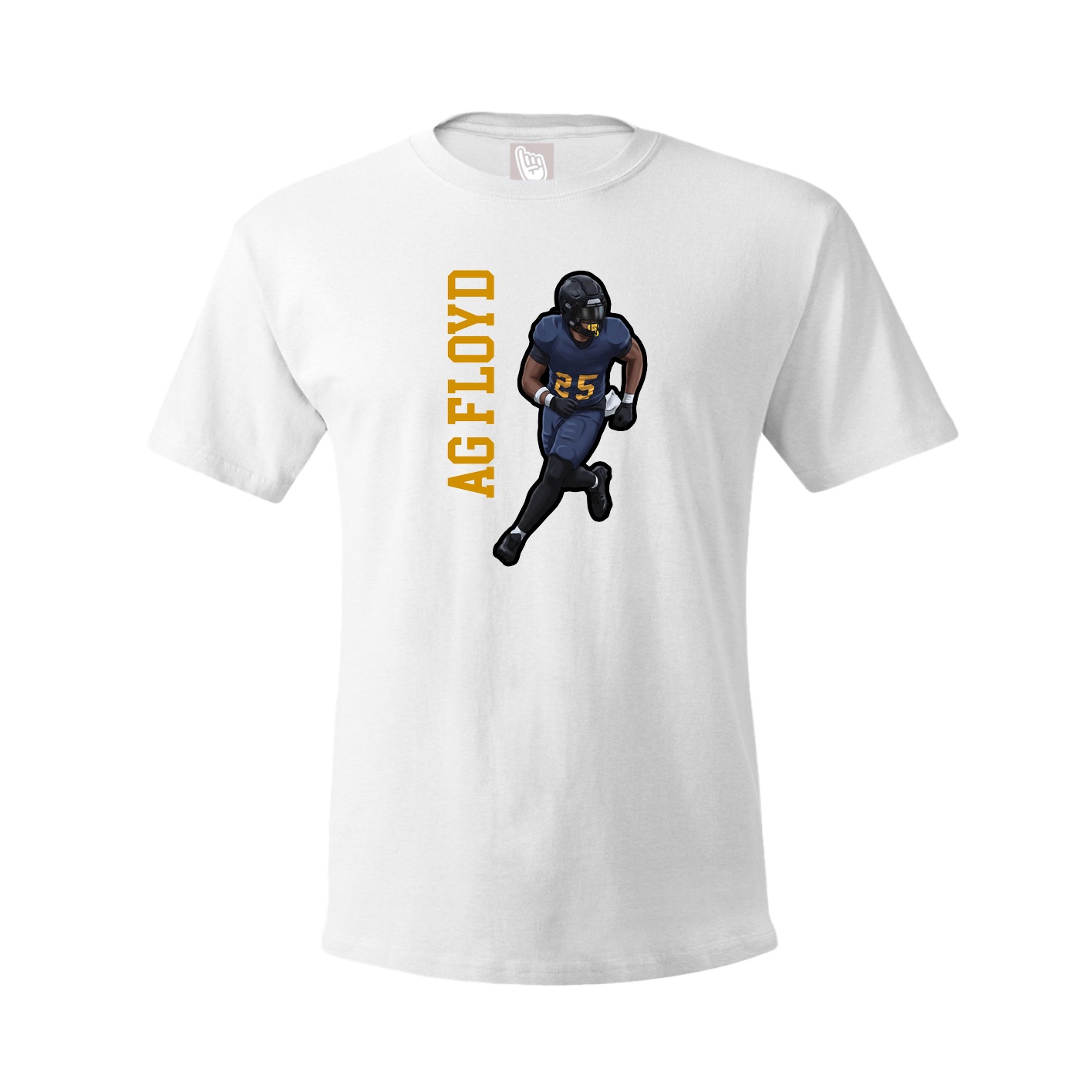 Youth Tee — Name Vertical in White