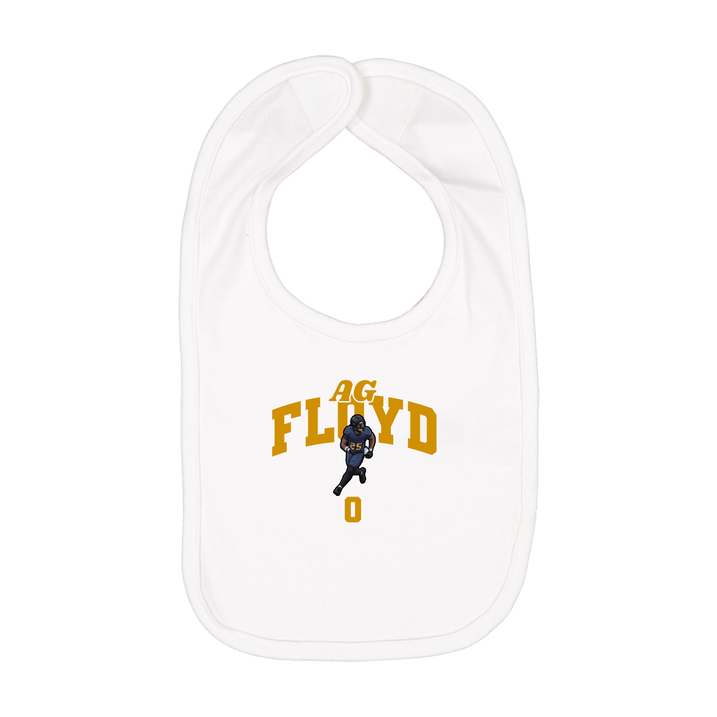 Infant Bib — Signature Arch in White