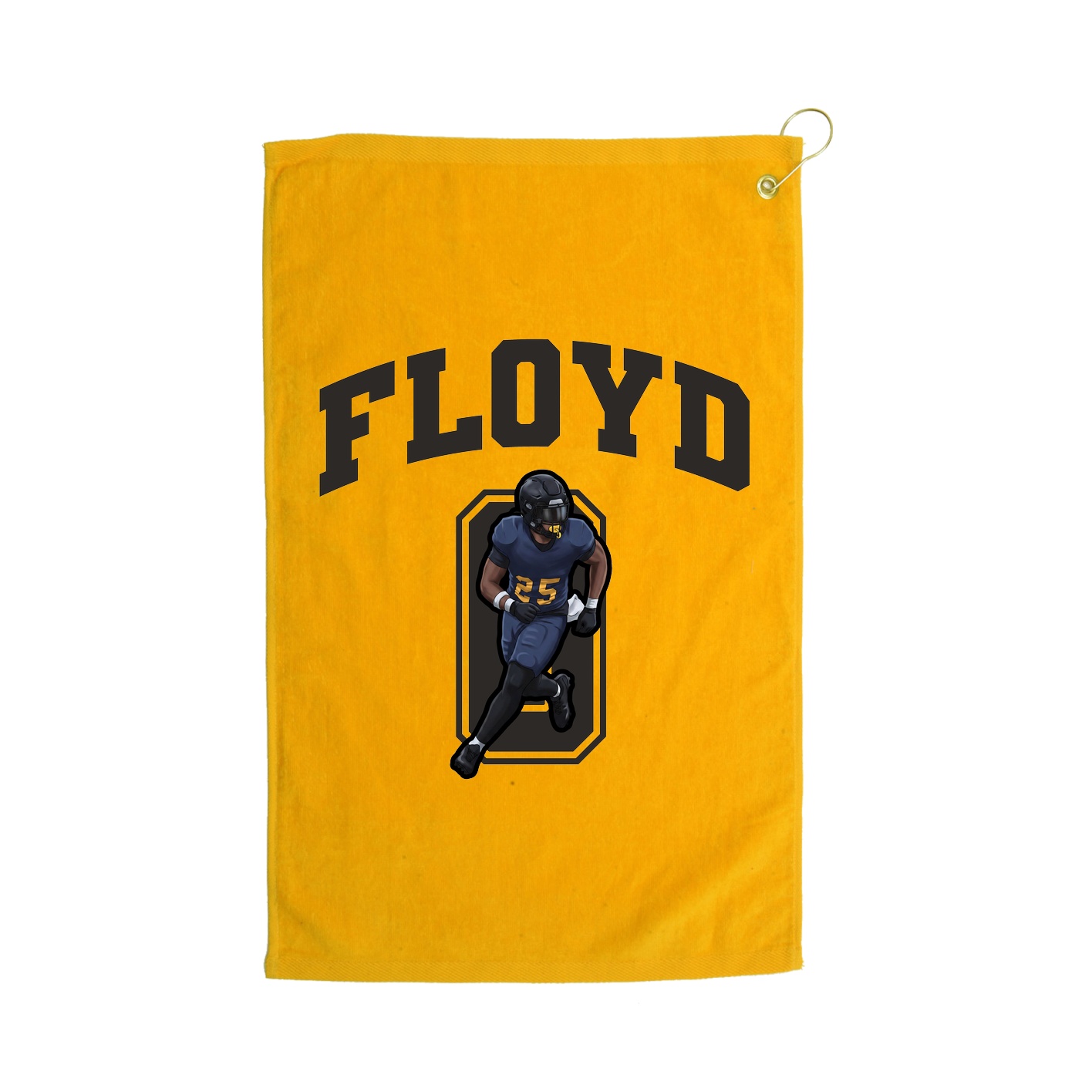 Golf Towel — Number in Gold