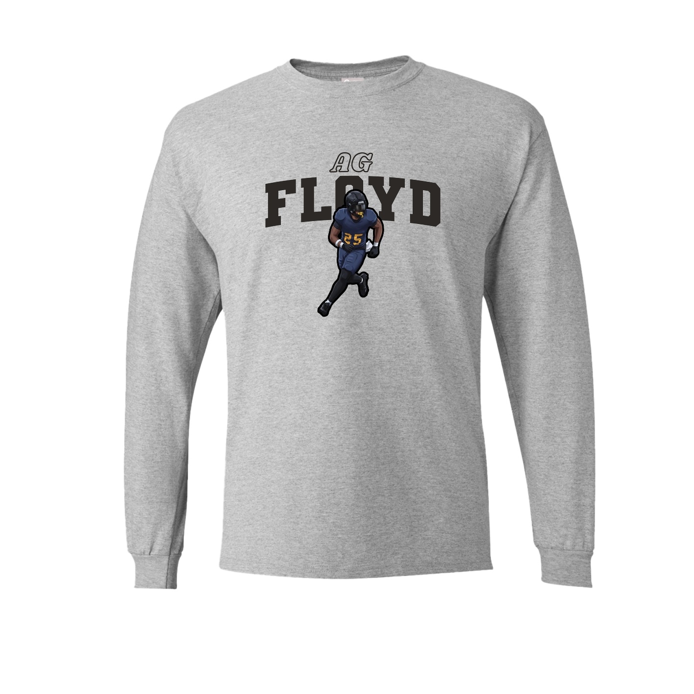 Long Sleeve Tee — Name Arch in Grey