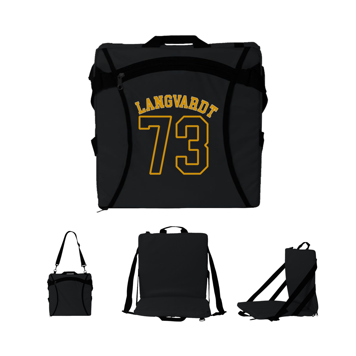 Folding Stadium Seat — Shirsey Arch in Black