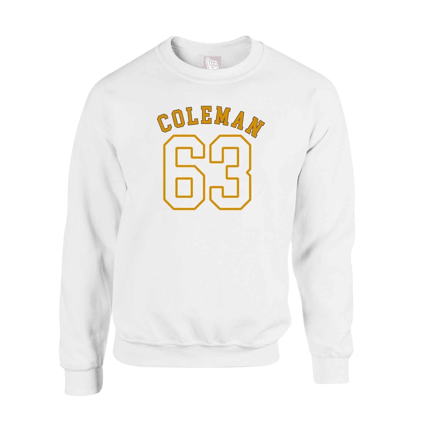 Fleece Crew — Shirsey Arch in White