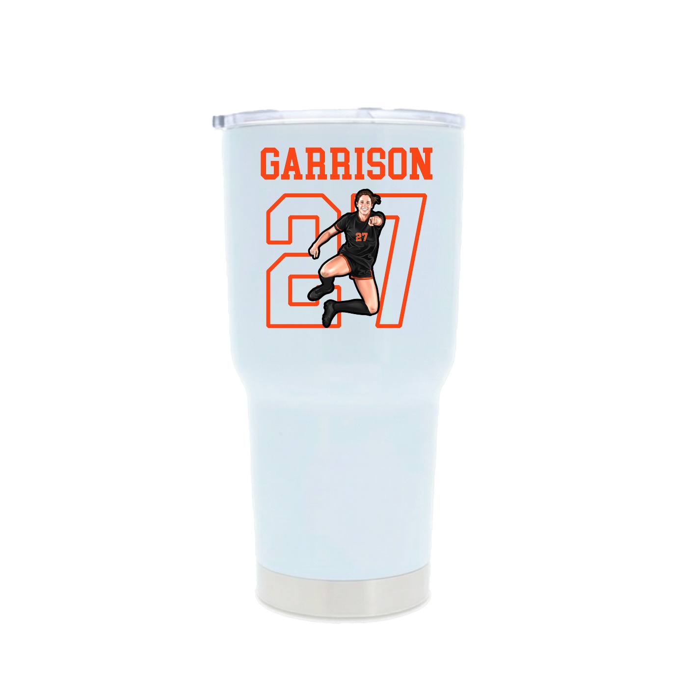 30oz Stainless Steel Tumbler — Shirsey in White