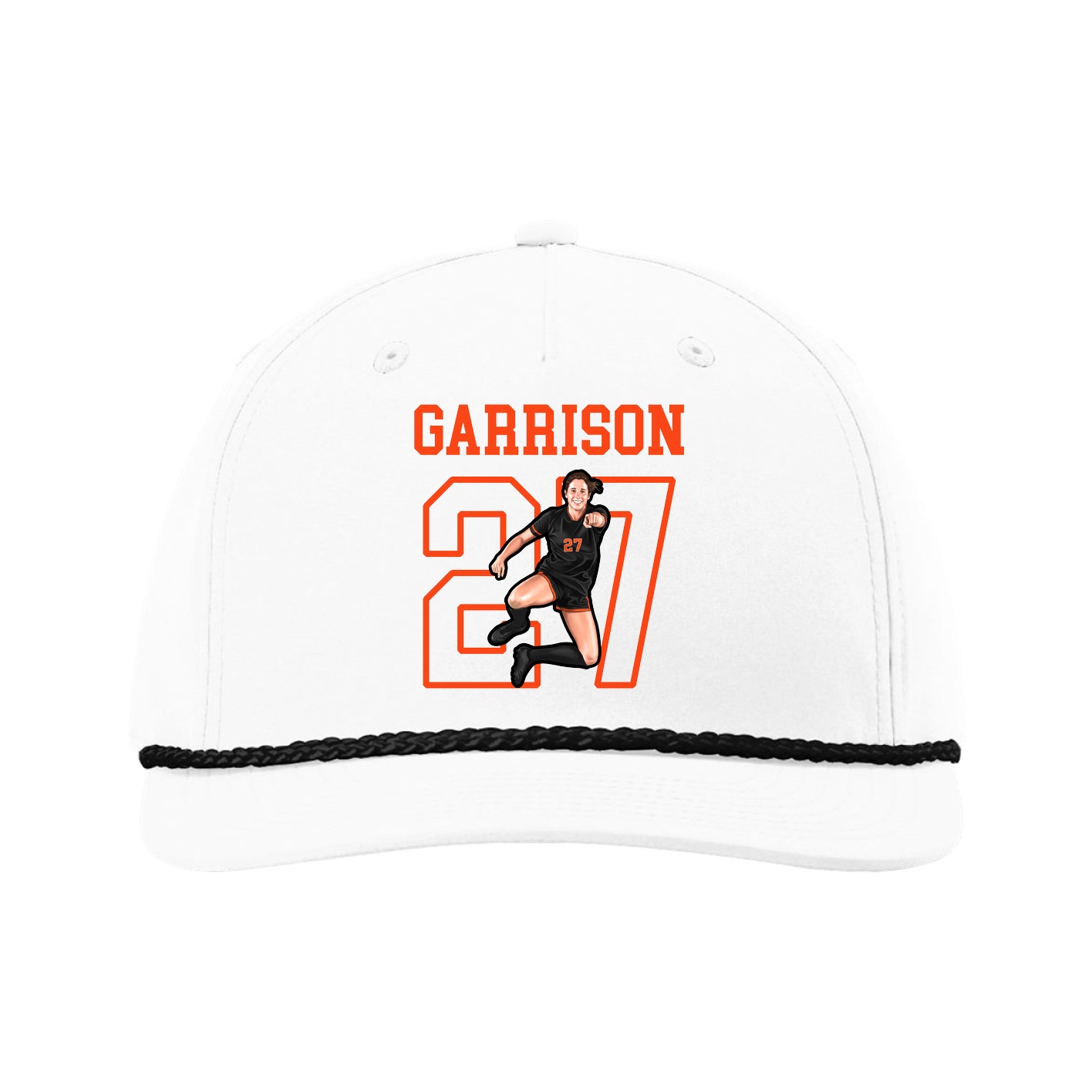Five-Panel Classic Rope Cap — Shirsey in White