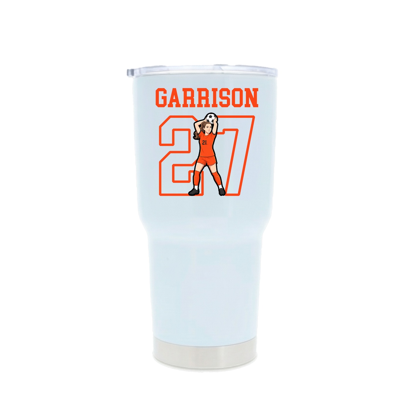 30oz Stainless Steel Tumbler — Shirsey in White