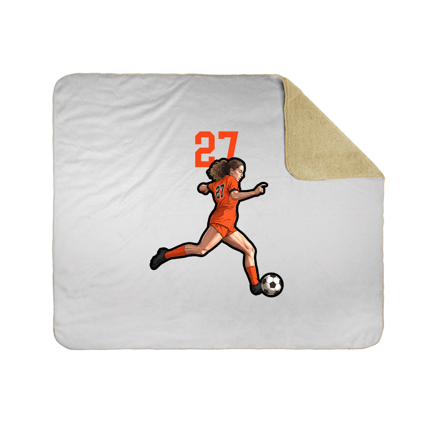 Throw Blanket — Number Top in White