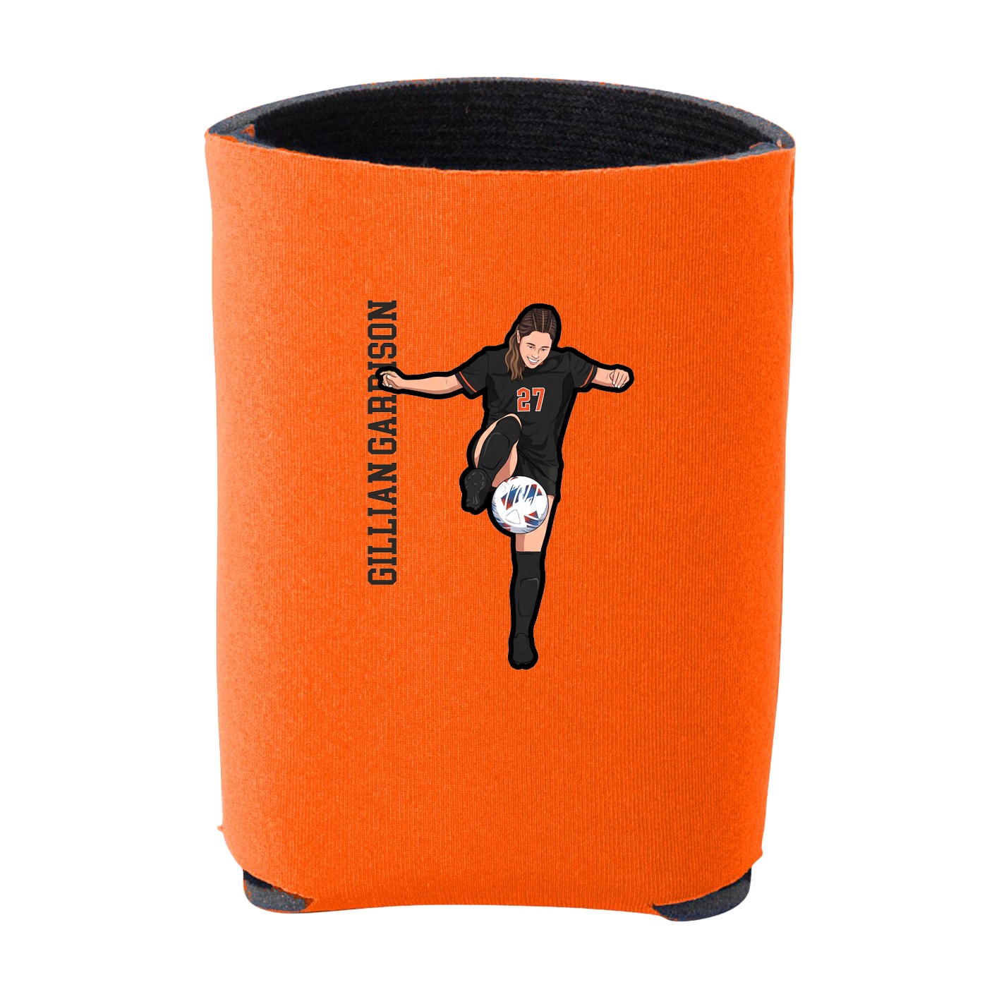 Can Holder — Name Vertical in Orange