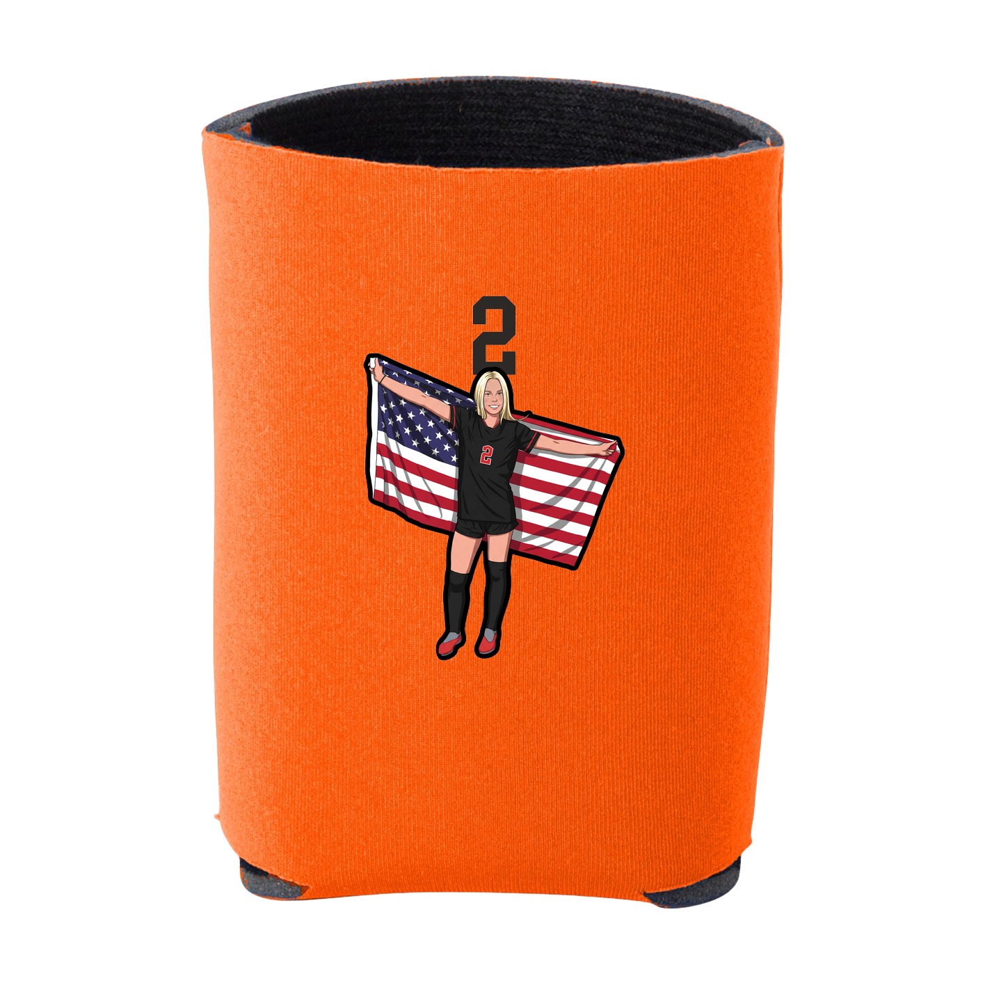Can Holder — Number Top in Orange