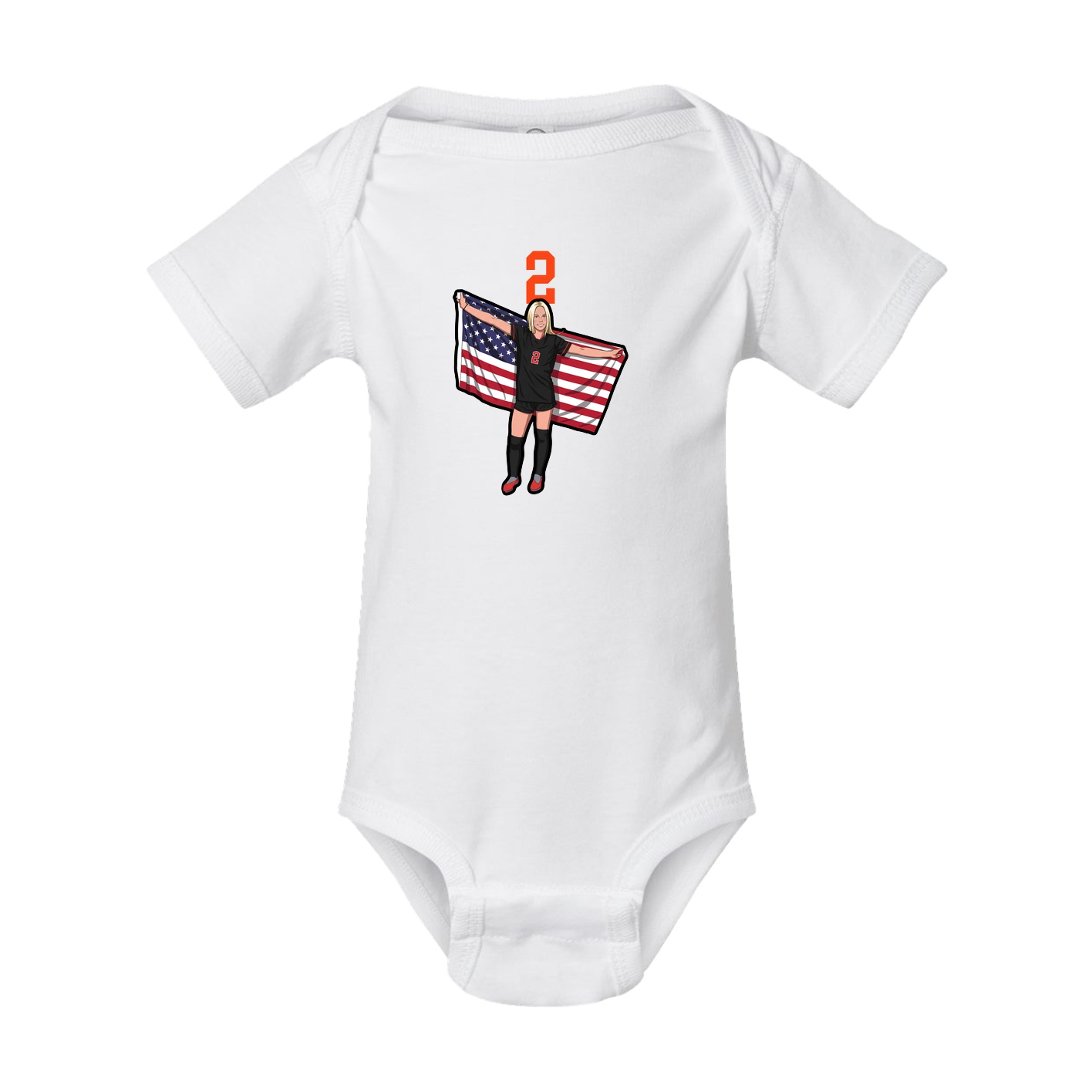 Baby Onesie — Number Top in White